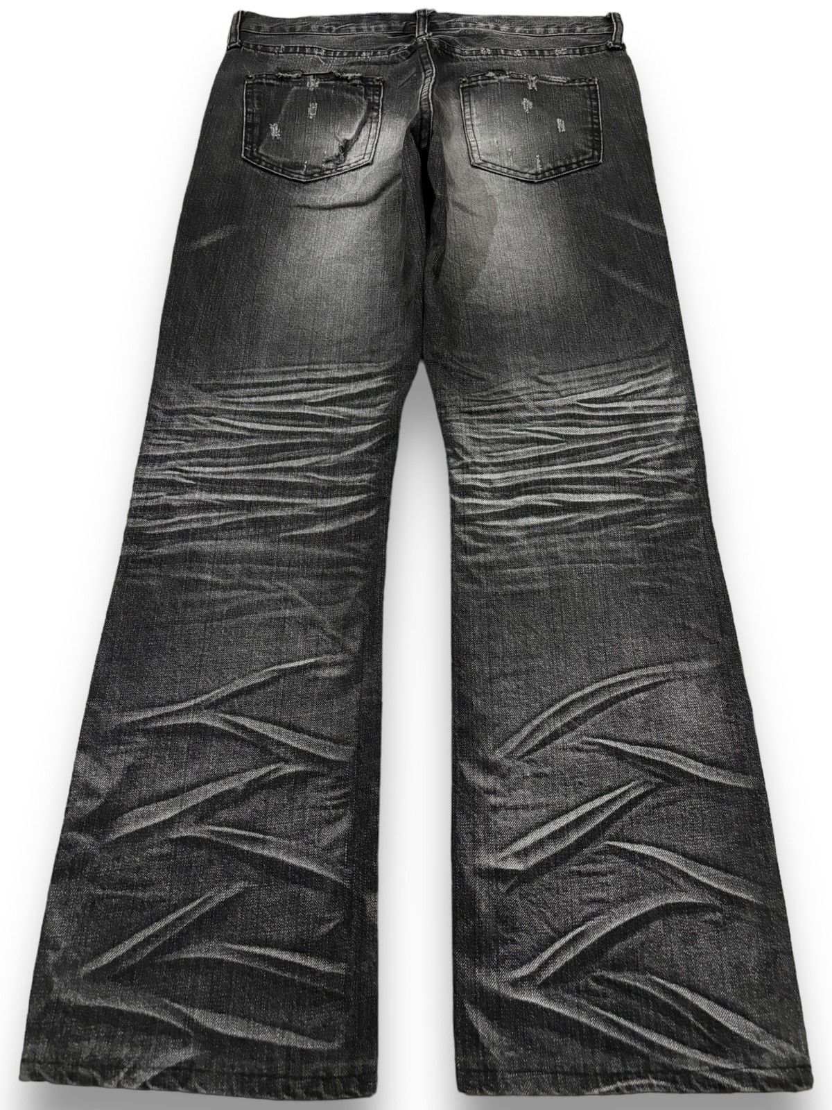 If Six Was Nine Vintage Japanese Brand Whiskers Faded Loose Distressed Jeans Size US 32 / EU 48 - 2 Thumbnail