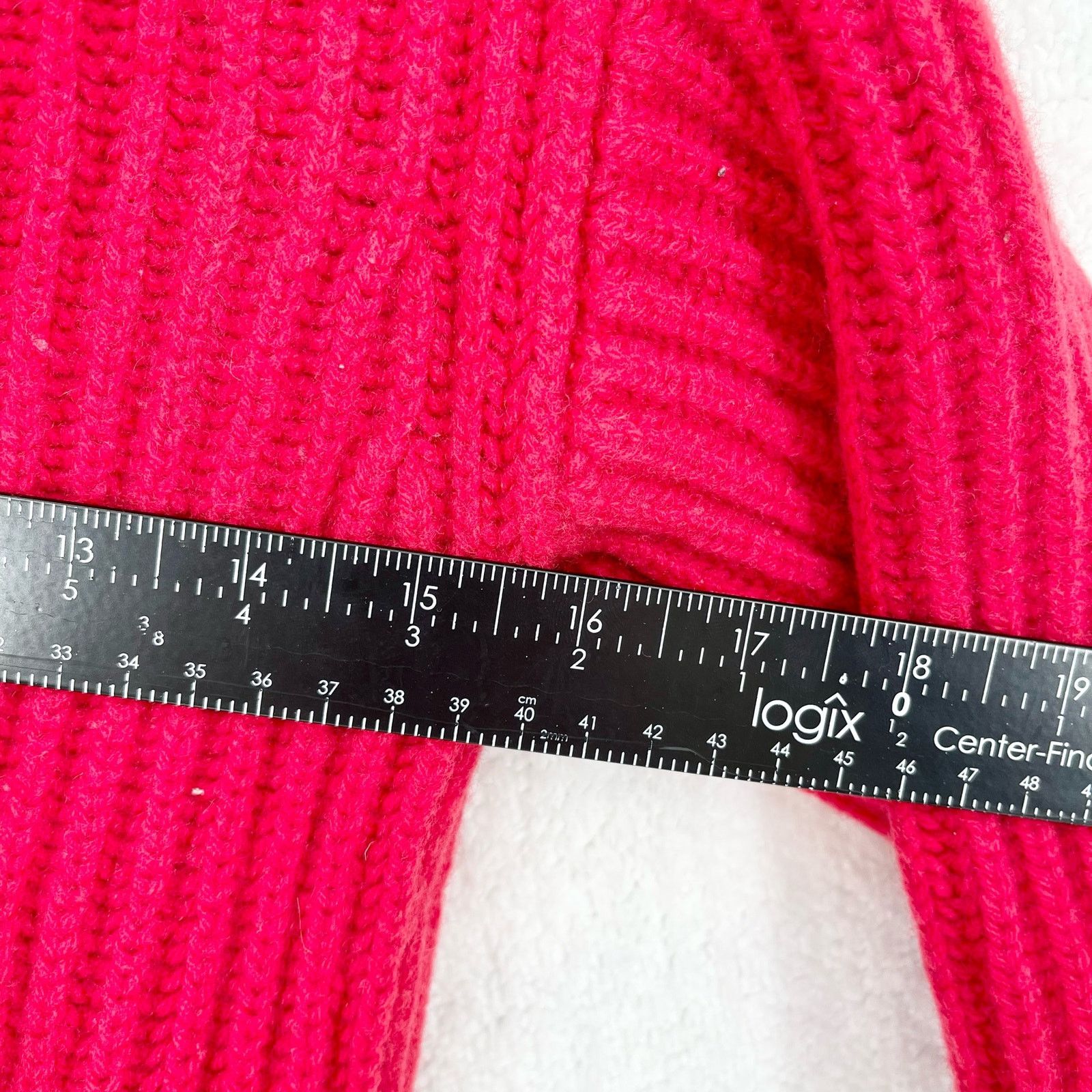 Everlane Everlane Red 100% Wool Knit Ribbed Turtleneck Sweater Size XS / US 0-2 / IT 36-38 - 5 Thumbnail