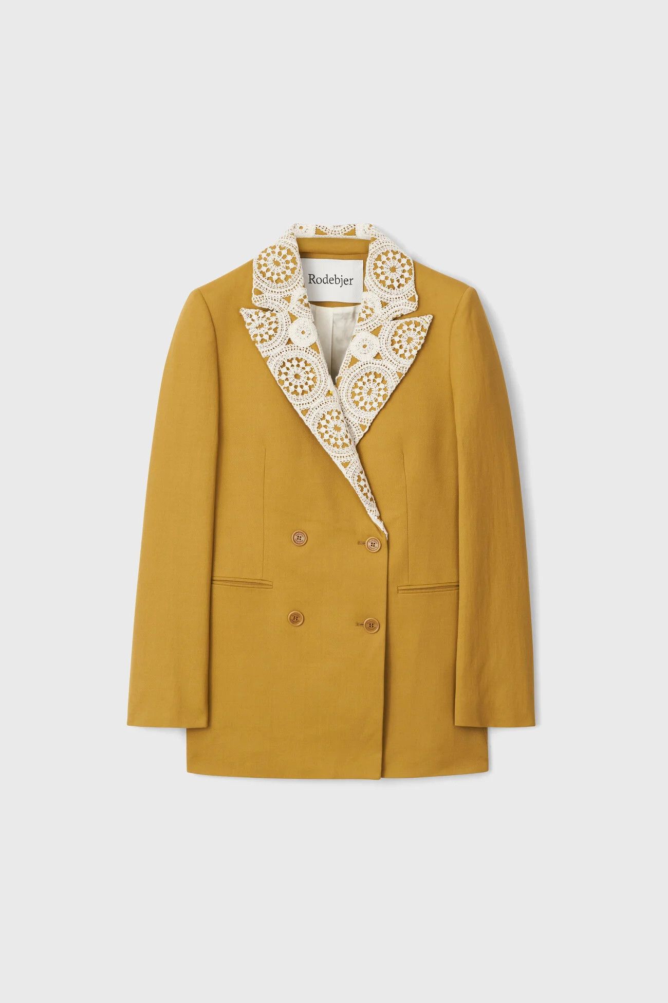 Rodebjer Rodebjer Rodebjer cromo crochet color 3017 mustard Blazer Size S / US 4 / IT 40 - 1 Thumbnail