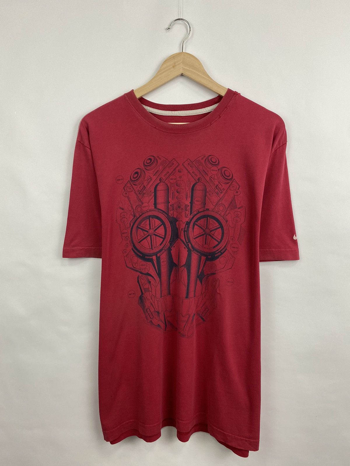 Nike × Vintage 💀 Y2K Nike Arsenal Skull Jersey Football T-Shirt Rare Retro Size US XL / EU 56 / 4 - 2 Thumbnail