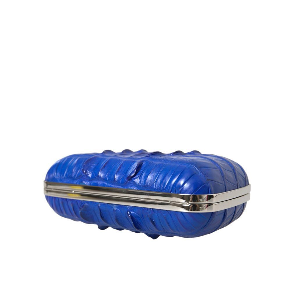 Balenciaga Balenciaga Electric Blue Crocodile Skin Clutch Size ONE SIZE - 5 Thumbnail