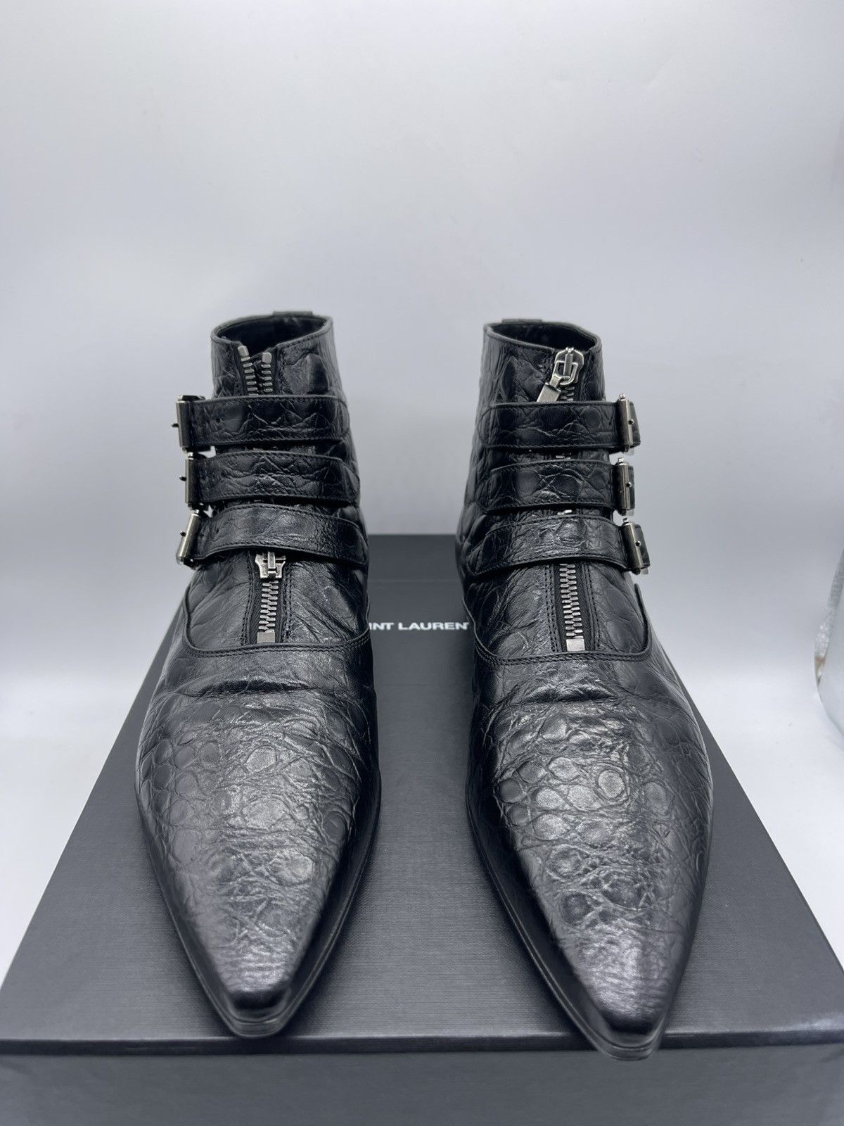 Saint Laurent Paris Saint Laurent GOTH 15 ZIP BUC Boots eu41 Size US 8 / EU 41 - 2 Thumbnail