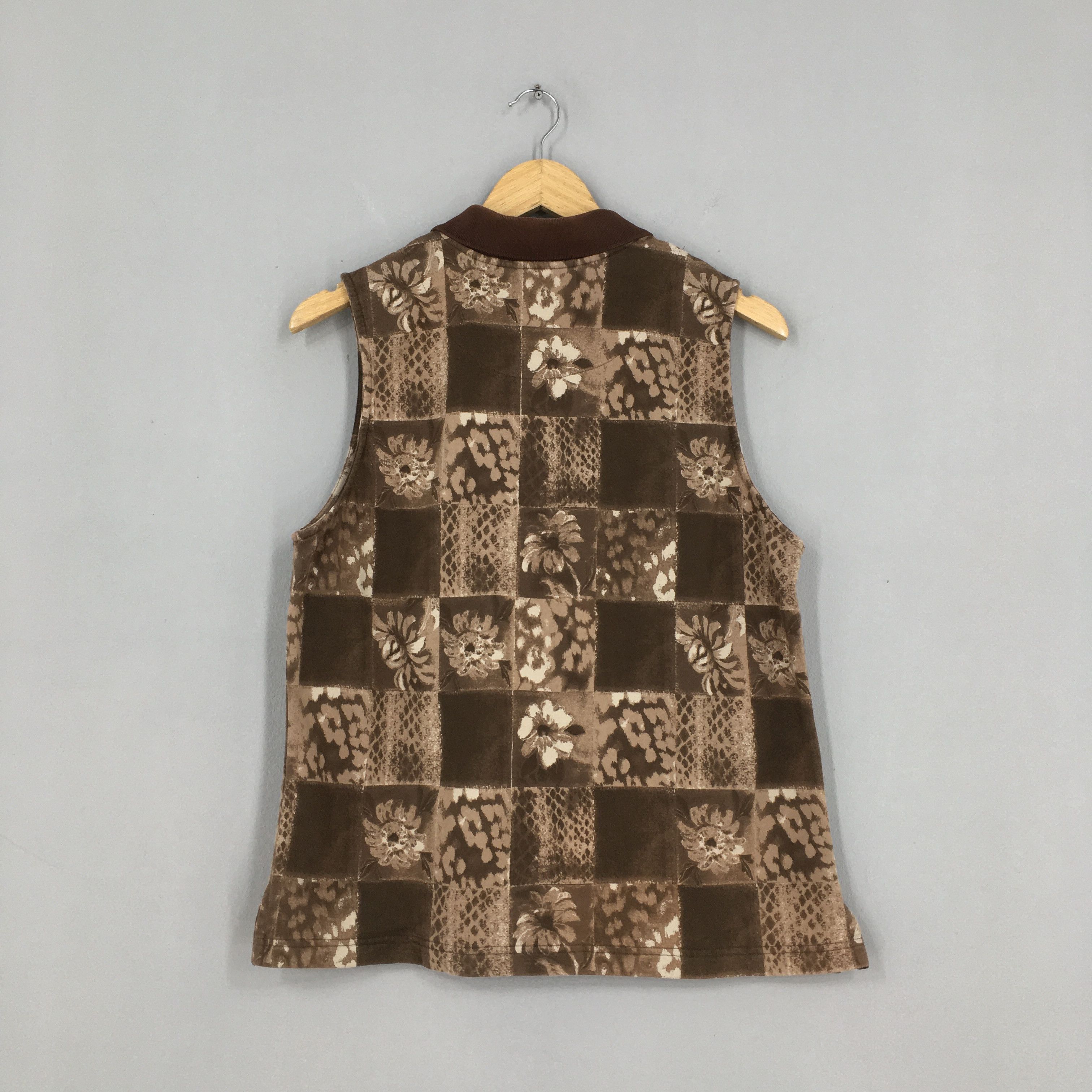 Vintage Vintage Christopher Banks Flowery Vest Brown Jacket Small Size US S / EU 44-46 / 1 - 7 Thumbnail