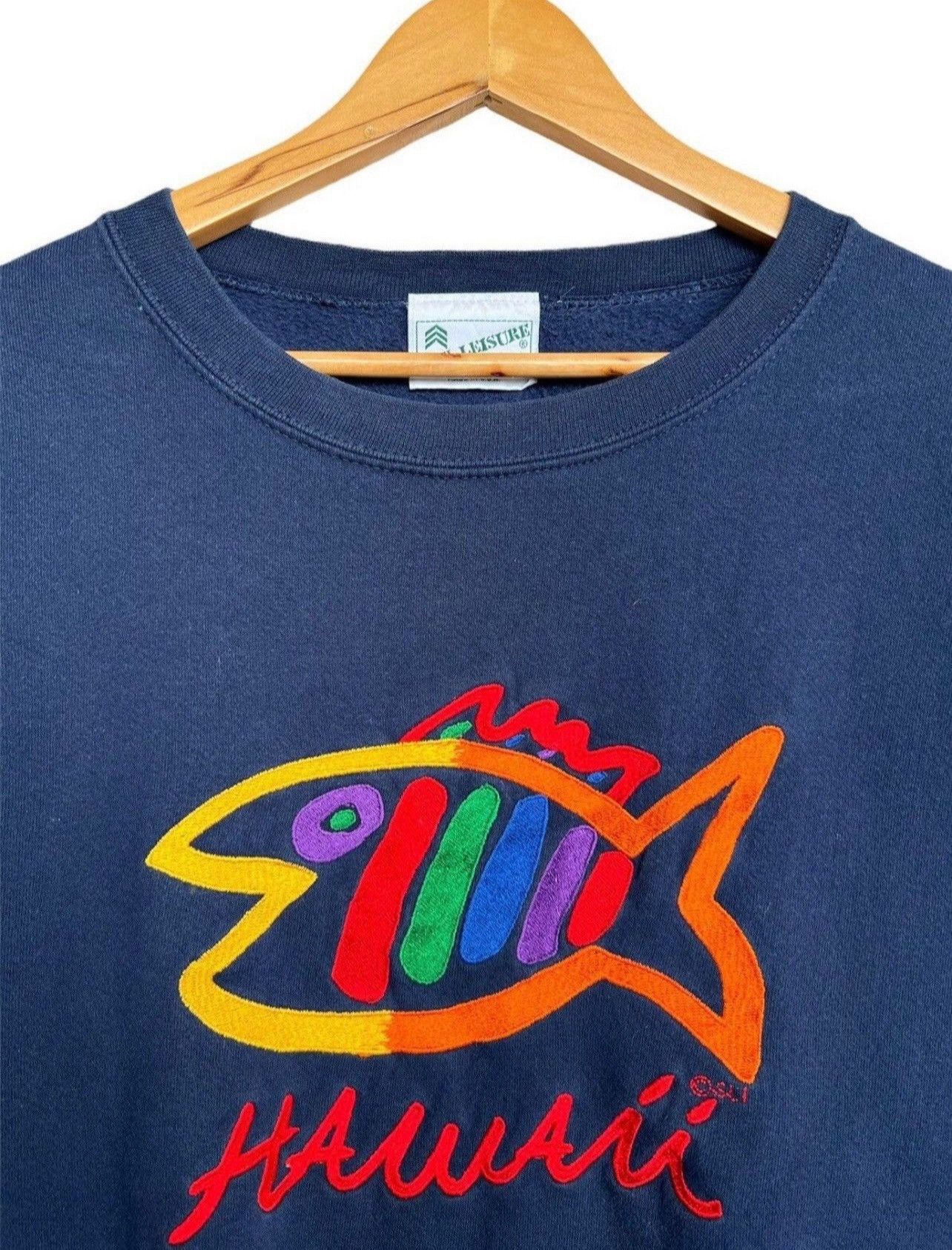 Vintage Vintage 90s Fish Hawaii Longboard Oversized Sweatshirt XXL Size US XXL / EU 58 / 5 - 4 Thumbnail