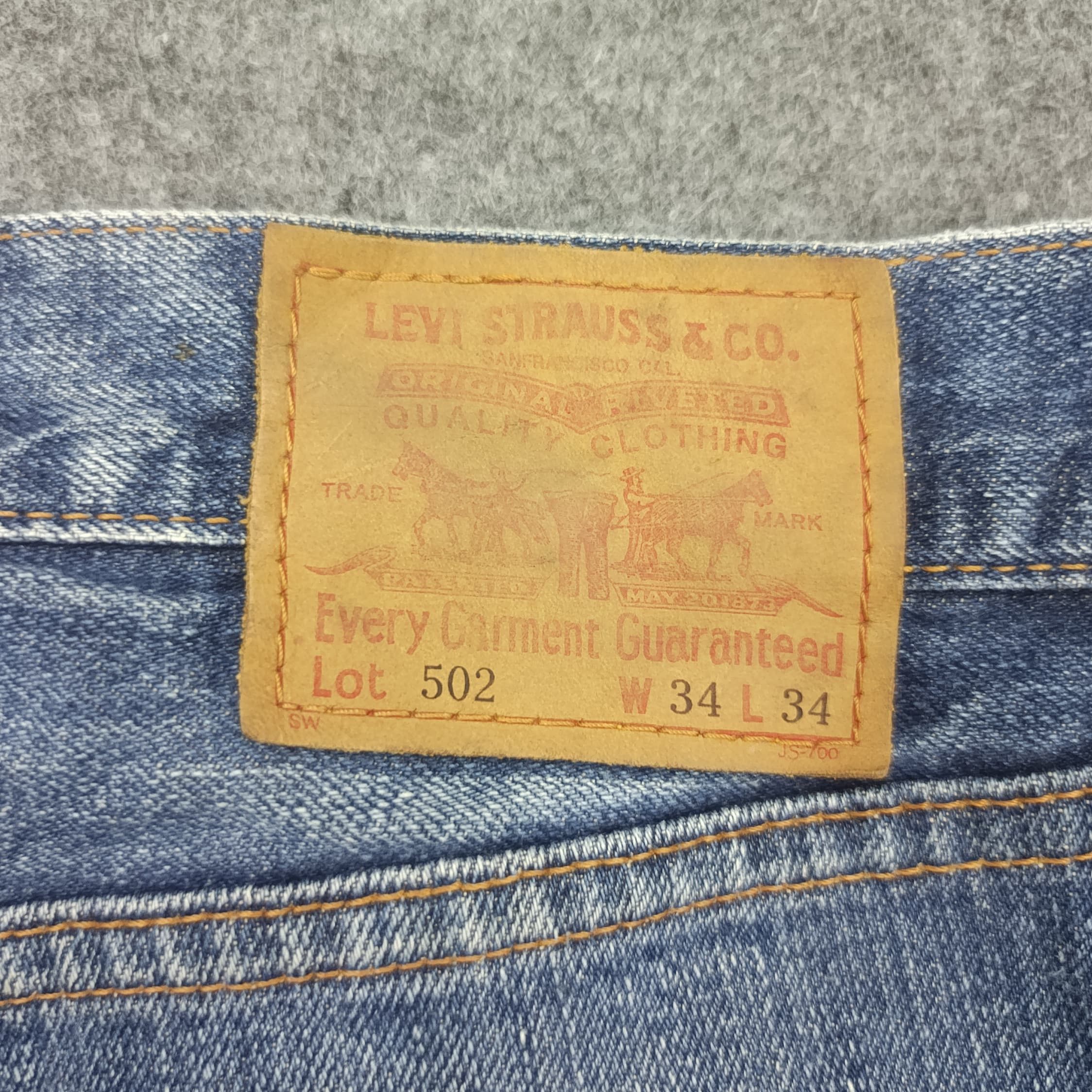 Japanese Brand 💥Vintage Levis 502 Distressed Denim Kurt Cobain Style Size US 34 / EU 50 - 14 Thumbnail