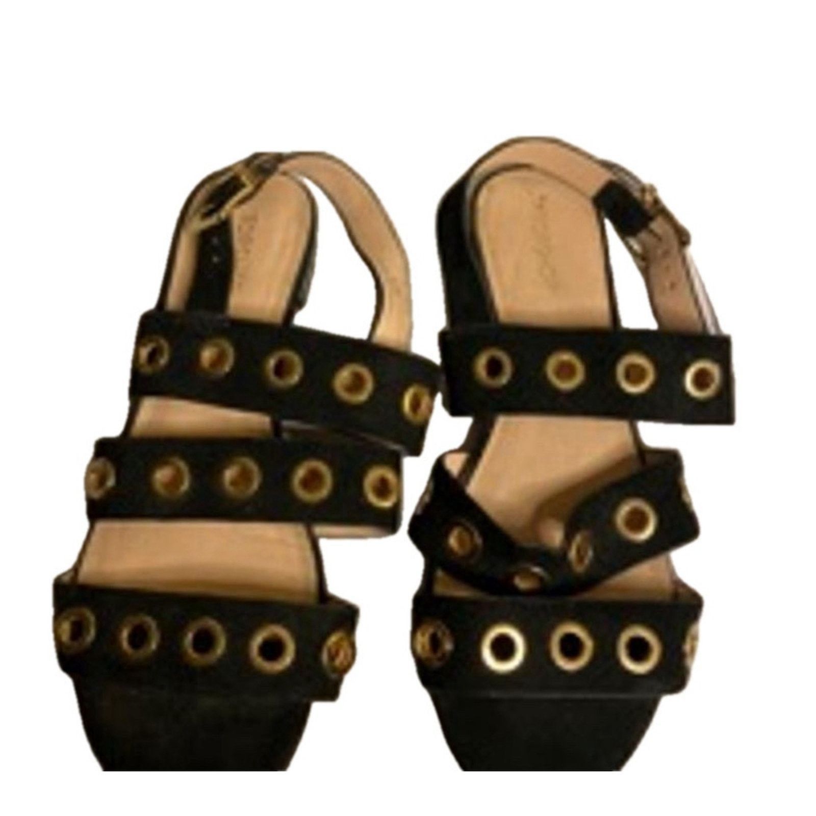 Topshop Edgy Black Grommet Gladiator Sandals Topshop Women’s 6 Size US 6 / IT 36 - 3 Thumbnail