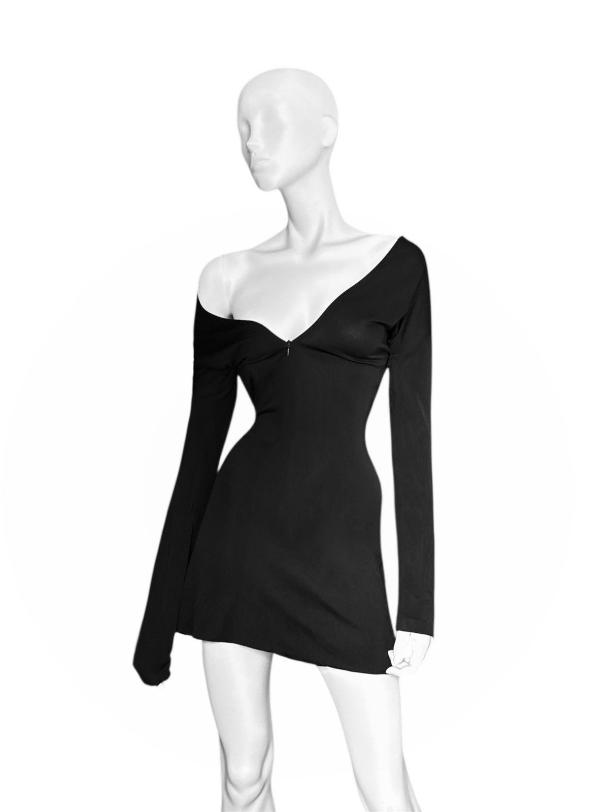Gucci Gucci by Tom Ford 1995 Runway Convertible Black Blouse-Dress Size M / US 6-8 / IT 42-44 - 2 Thumbnail