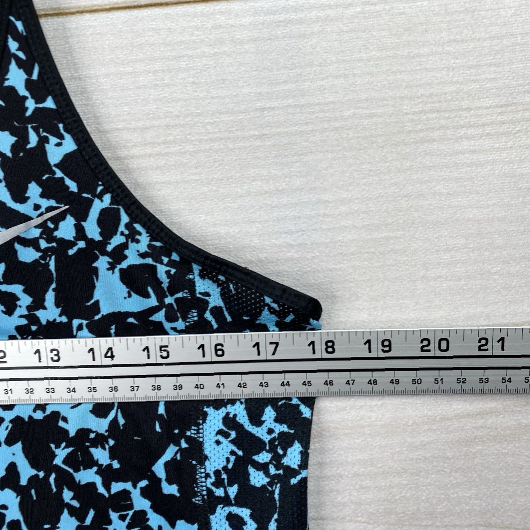Nike Nike Dri-Fit Tank Top Womens L Blue Animal Print Strappy T Back Camisole Exercise Shirt Size L / US 10 / IT 46 - 4 Thumbnail