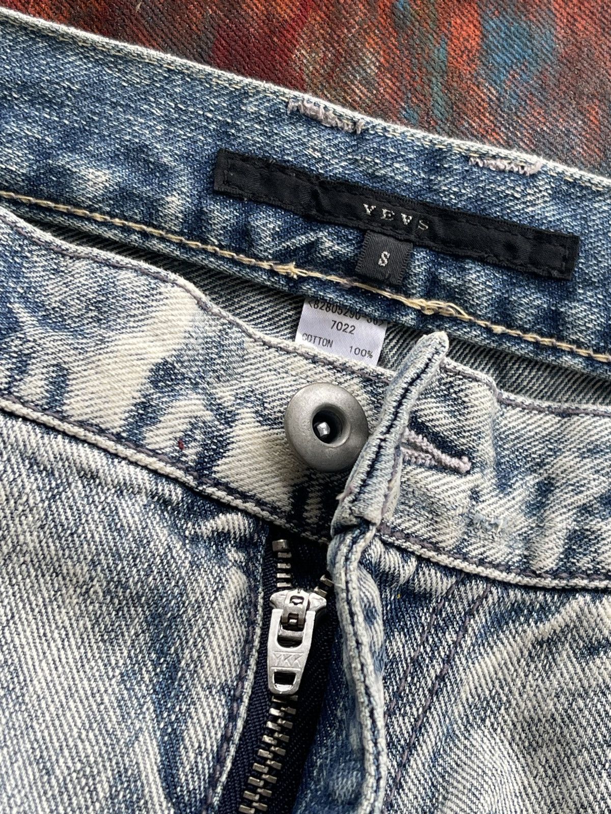 Japanese Brand Yevs Japan Flame Paint Denim Streetwear Size 30" / US 8 / IT 44 - 14 Thumbnail