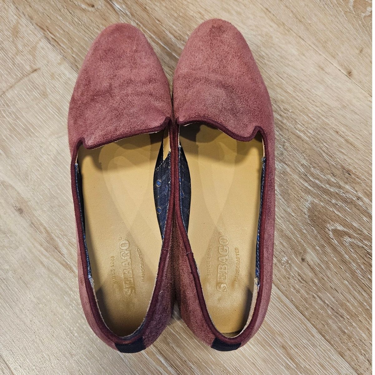 Sebago SEBAGO Wine Suede Leather Hutton Smoking Flat sz 6M Size US 6 / IT 36 - 7 Thumbnail