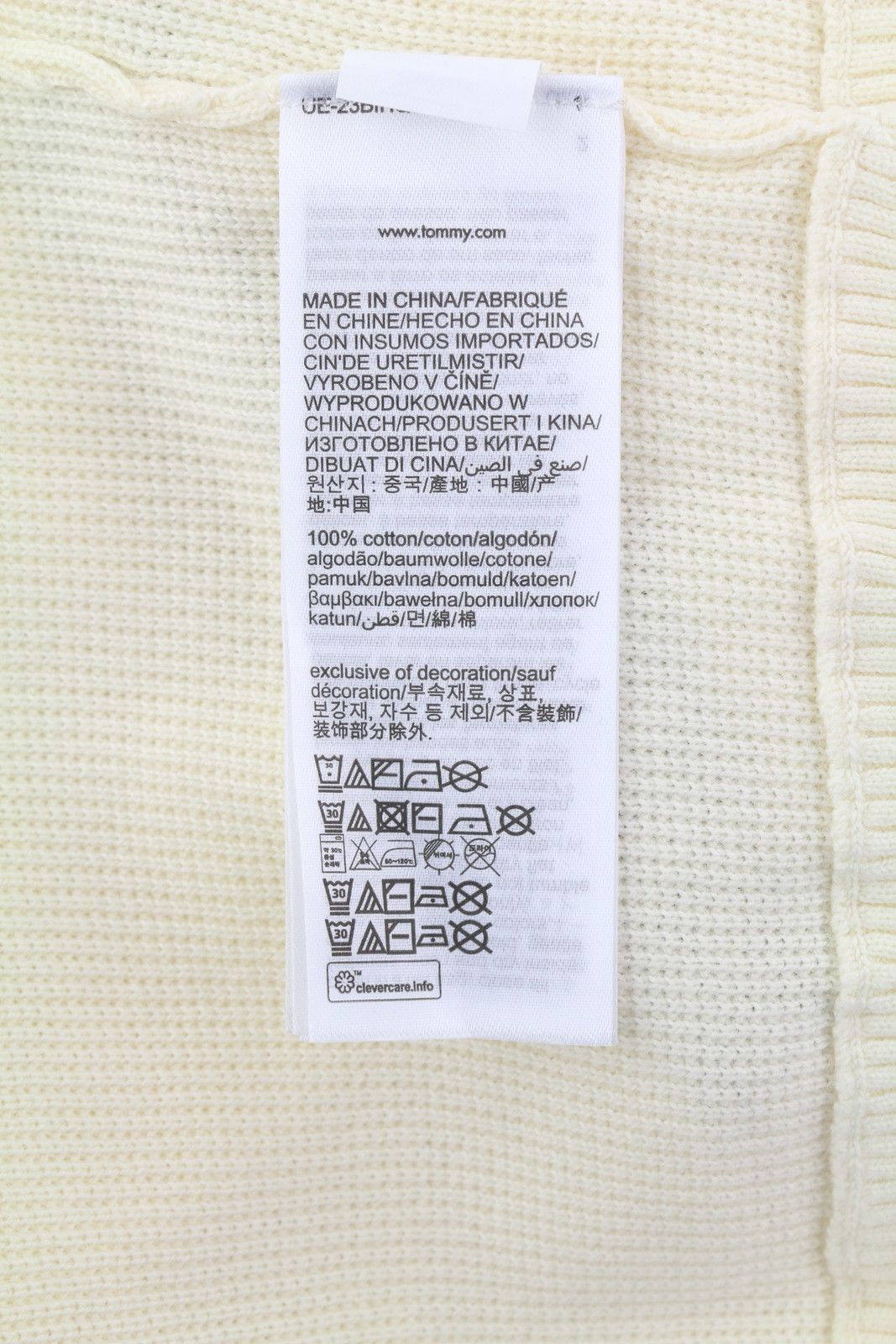 Tommy Hilfiger MONOTYPE TIPPED L Ivory Button-Up Tight-Knit Jumper 85321 Size US L / EU 52-54 / 3 - 7 Thumbnail
