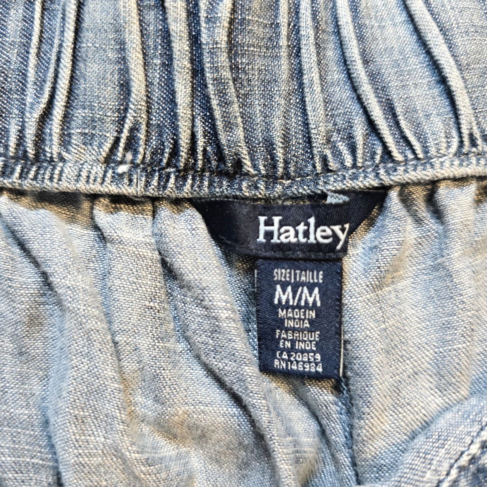 Vintage Hatley Pants Womens Medium Blue Wide-Leg Lyocell Pull On Cropped Casual Size 32" / US 10 / IT 46 - 4 Thumbnail