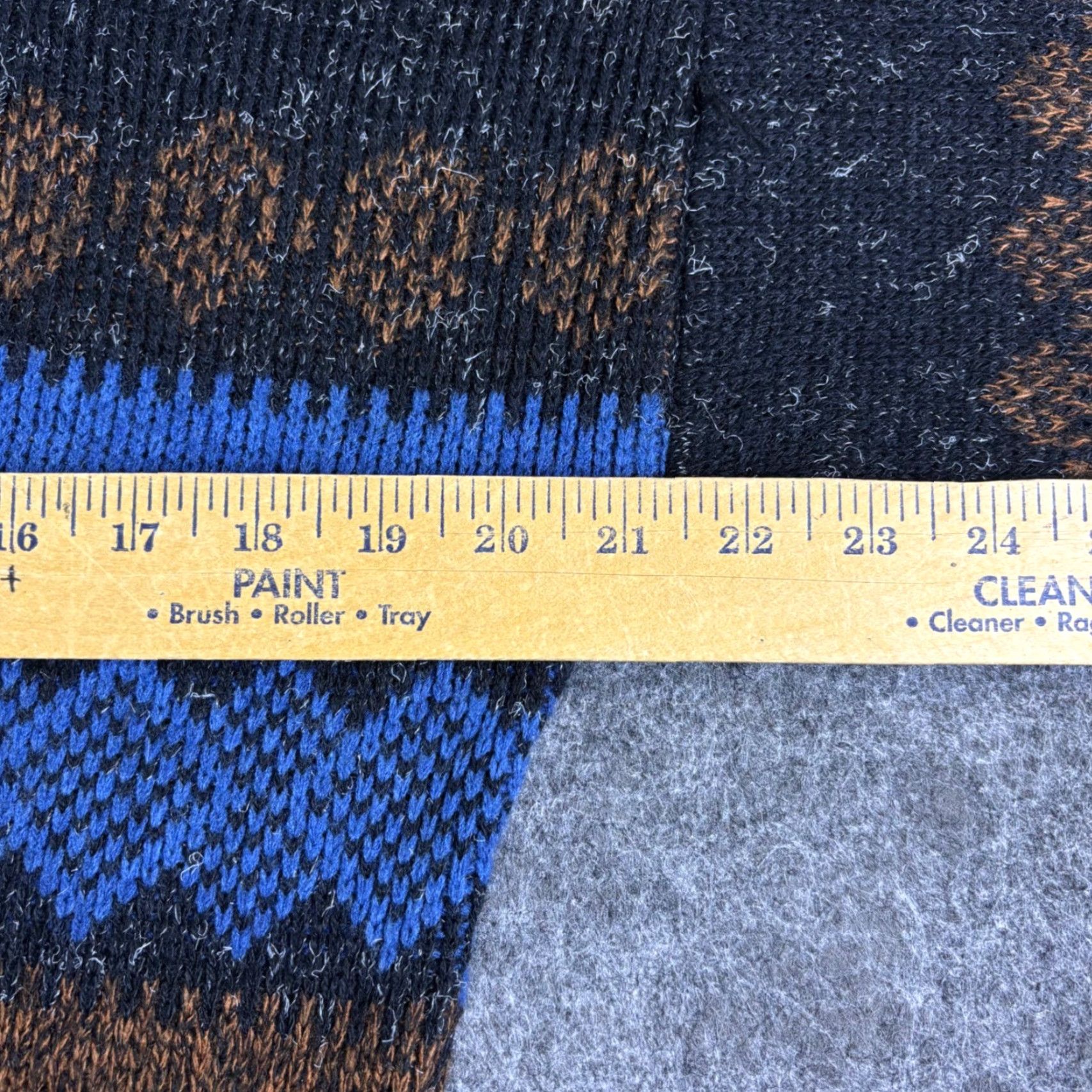 Vintage Elegant Women's Knit Sweater Black Blue Brown Fair Isle Pattern M Vintage 90s Crew Neck Long Sleeve Wool Blend Geometric Knit Size M / US 6-8 / IT 42-44 - 3 Thumbnail