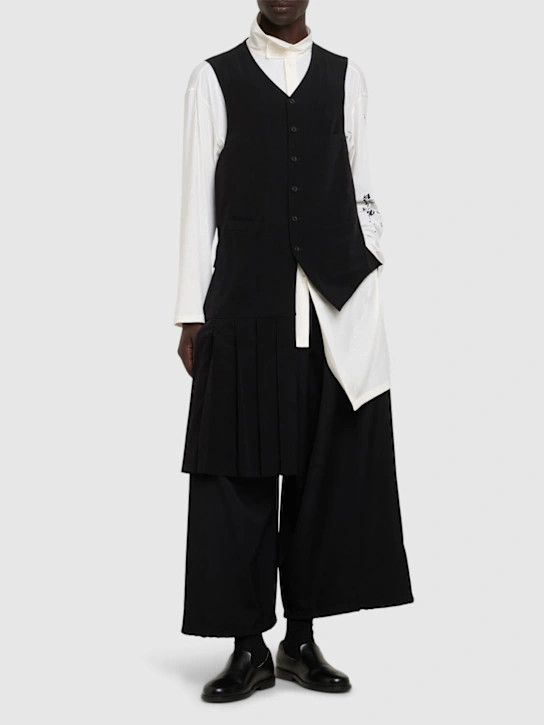 Yohji Yamamoto o1lsvrm0525 Pleated Vest in Black Size US M / EU 48-50 / 2 - 3 Thumbnail