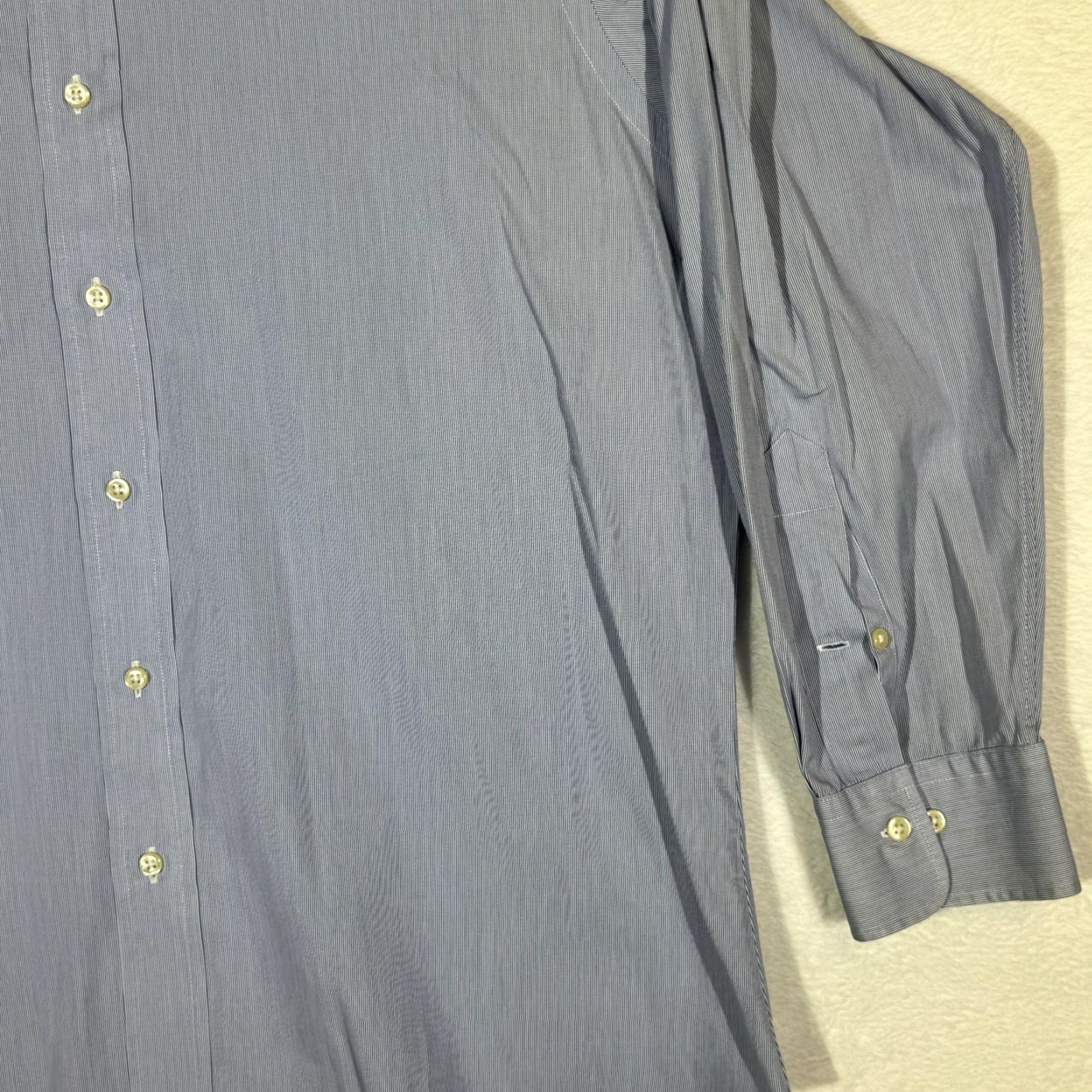 Polo Ralph Lauren VINTAGE Polo Ralph Lauren Shirt Mens 17 32/33 Blue Stripe Regent Custom Fit Button Down Size US XL / EU 56 / 4 - 6 Thumbnail