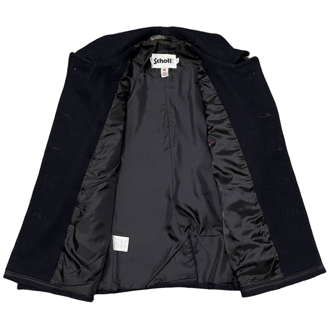 Schott Vintage Schott Bross NYC Wool Coat Double Breasted Size US S / EU 44-46 / 1 - 8 Thumbnail