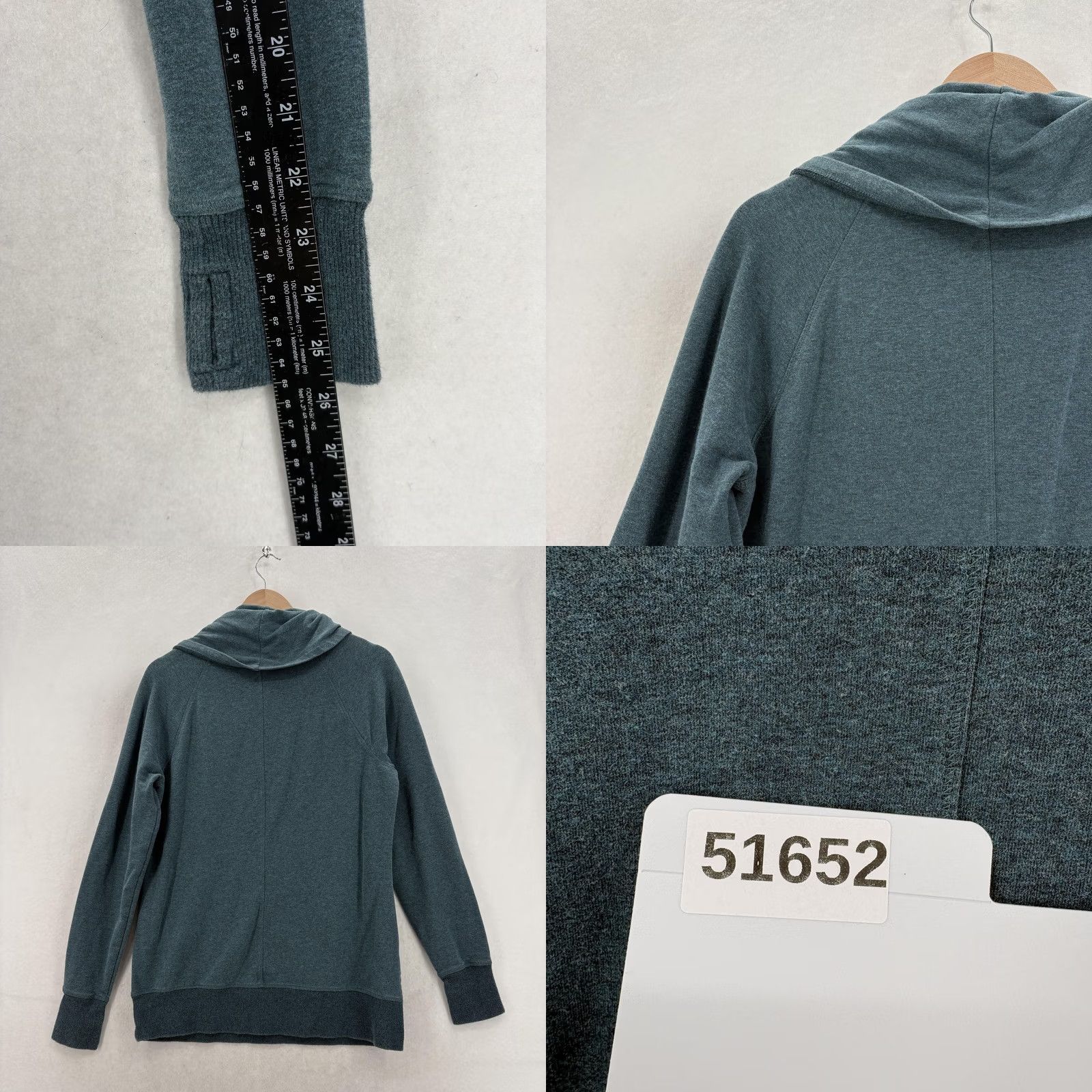 Vintage L.L.Bean Cozy Pullover Womens Medium Blue Cowl Neck Kangaroo Pocket Fleece Top Hoodie Pullover Casual Fall Womens Size M / US 6-8 / IT 42-44 - 8 Thumbnail