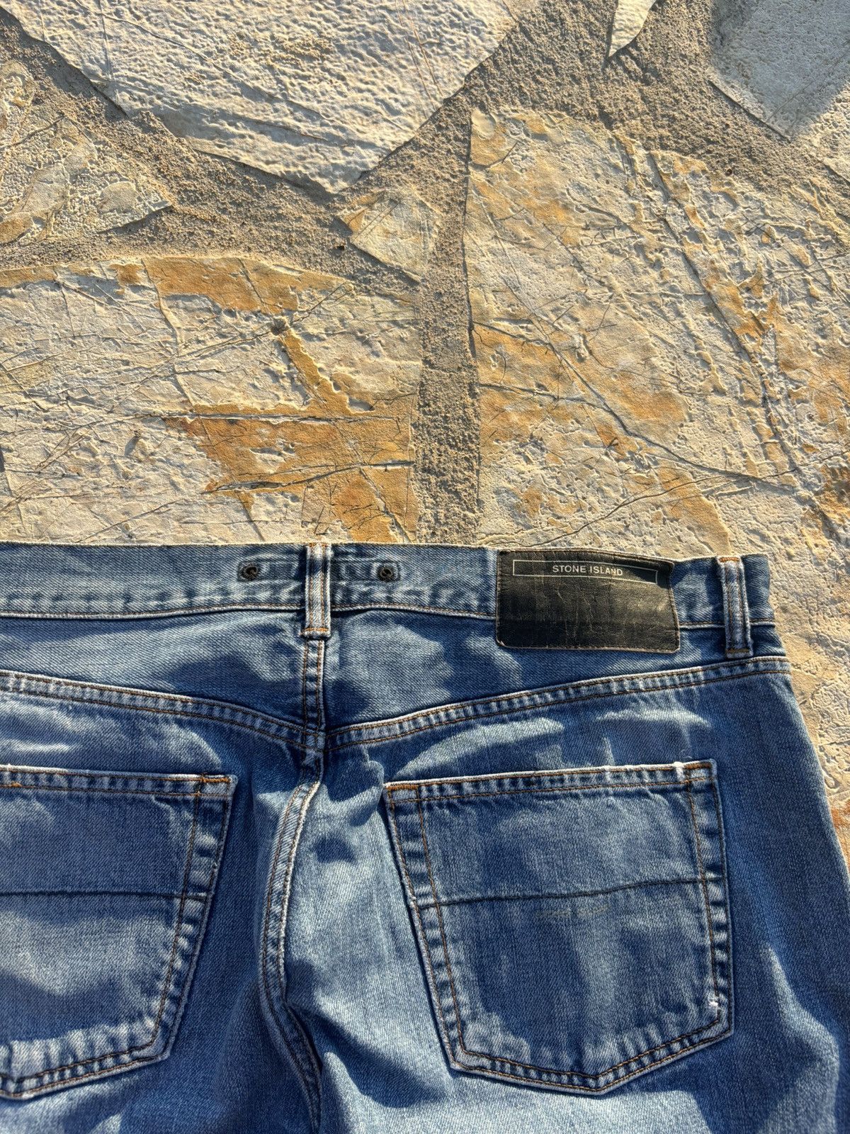 Japanese Brand × Stone Island × Vintage 90s Vintage Stone Island Jeans Denim Pants Rare S.I Wideleg Size US 38 / EU 54 - 4 Thumbnail