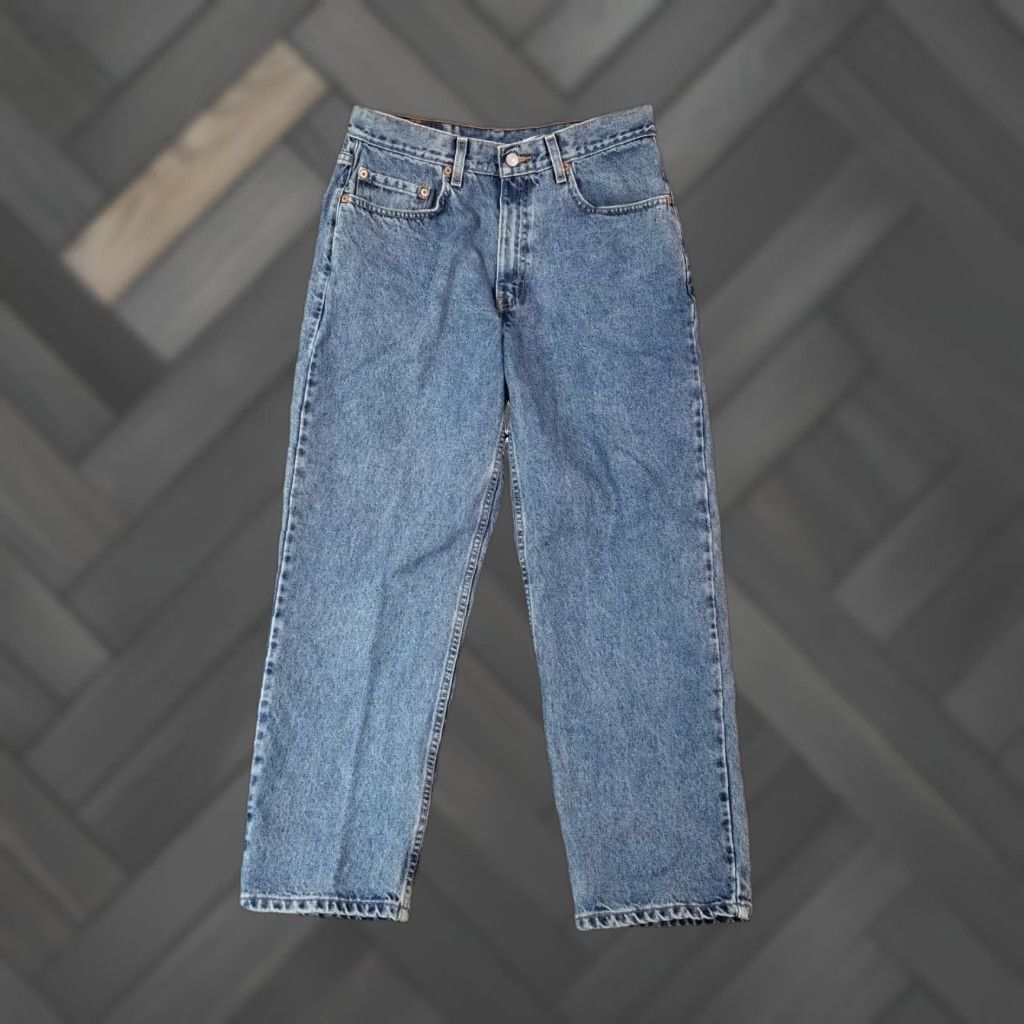 Levi's Men's Jeans 34x29 Relaxed Fit Straight Blue Denim Cotton 500 Series Casual Pants