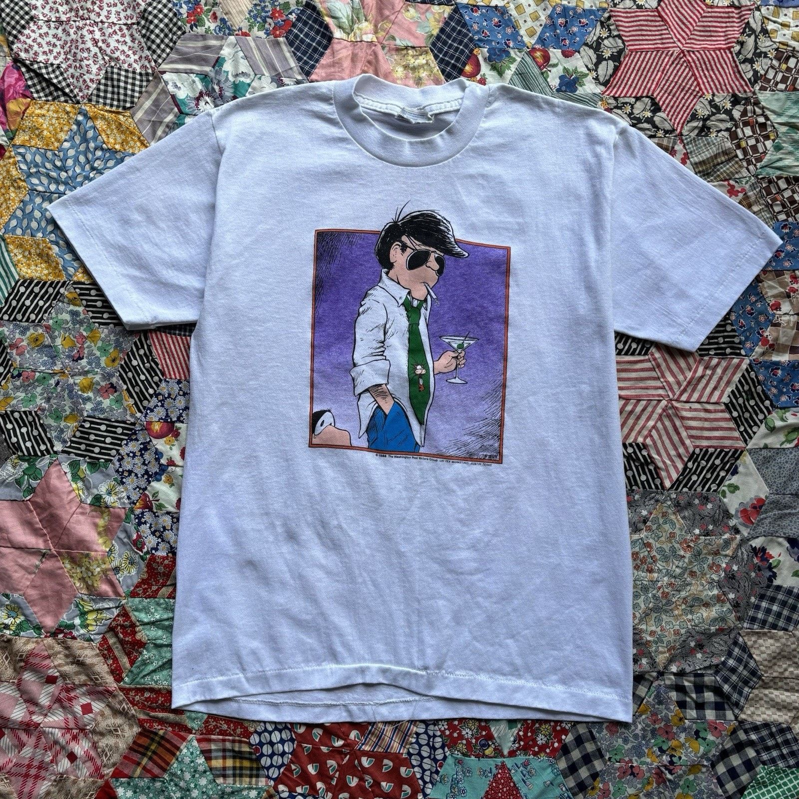 Vintage Vintage 1980s The Washington Post Art T-Shirt Size US M / EU 48-50 / 2 - 2 Thumbnail