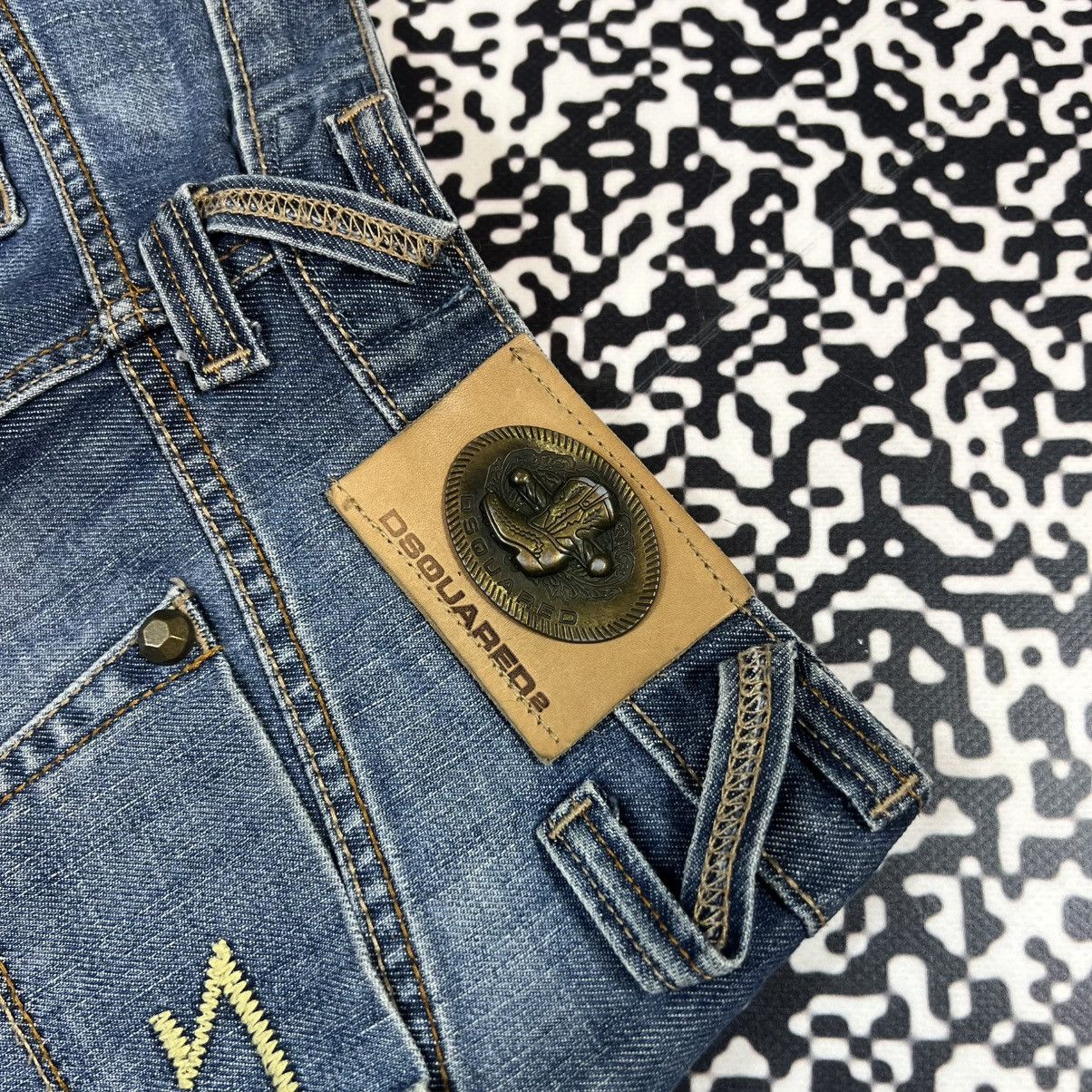 Dsquared2 Vintage 90s Dsquared 2 Luxury Denim Mini Skirt Y2K Style Size 26" / US 2 / IT 38 - 16 Thumbnail
