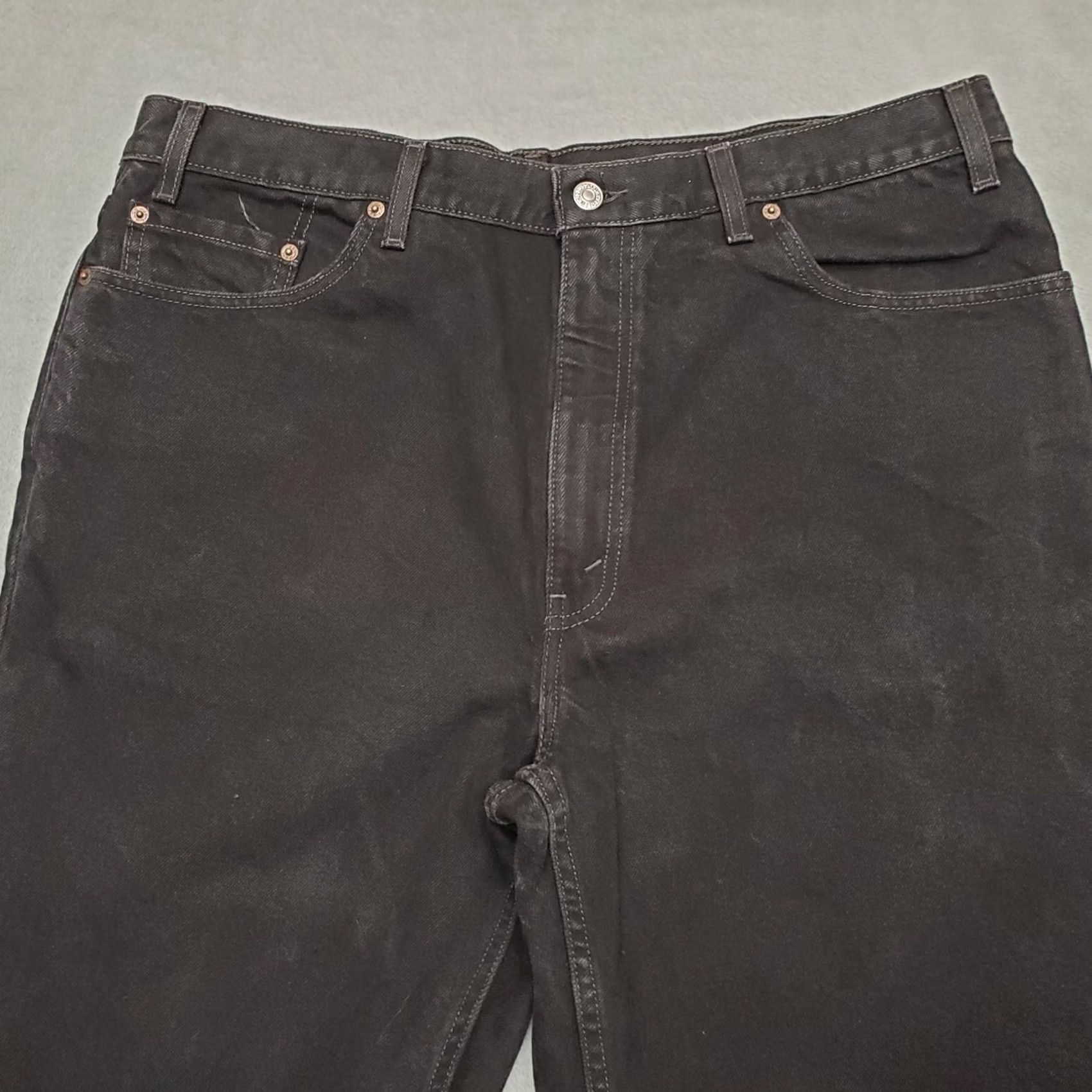 Vintage VINTAGE Levis Jeans Men 40x32 Black 901Denim Relaxed Fit Straight Leg 90s Y2k Jeans Mens 40 Black 5-Pocket Denim Cotton Zip Tailored Fit Size US 40 / EU 56 - 3 Thumbnail