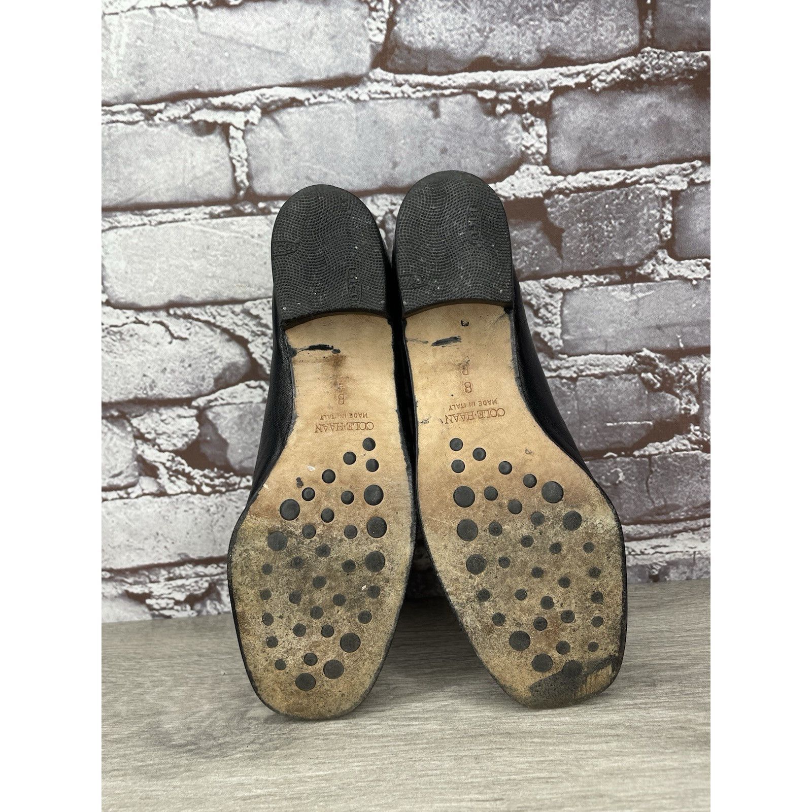 Cole Haan Cole Haan Black Leather Heel Italy Italian Loafers Shoes Wom Size US 8 / IT 38 - 21 Thumbnail