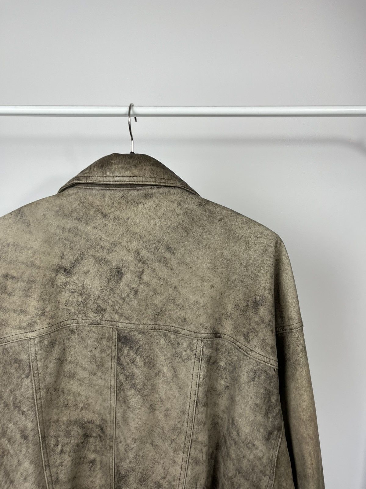 Genuine Leather Vintage Distressed Leather Jacket Brown Bomber Style Coat Size US XL / EU 56 / 4 - 16 Thumbnail