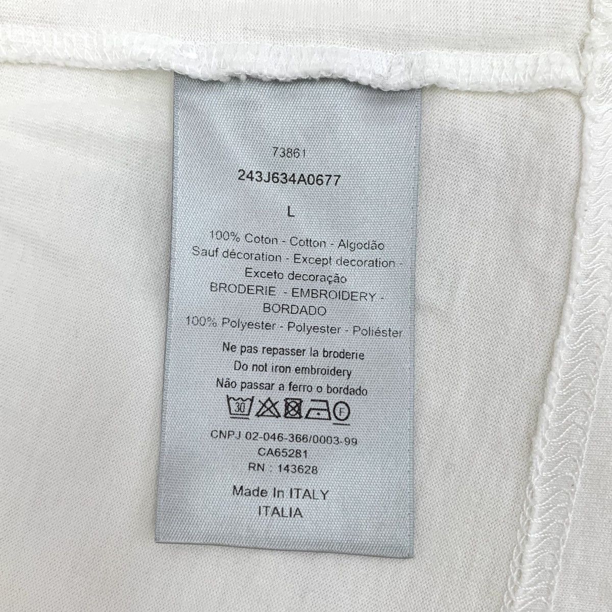 Dior White Short-Sleeve T-Shirt with Chest Pocket Size US L / EU 52-54 / 3 - 7 Thumbnail