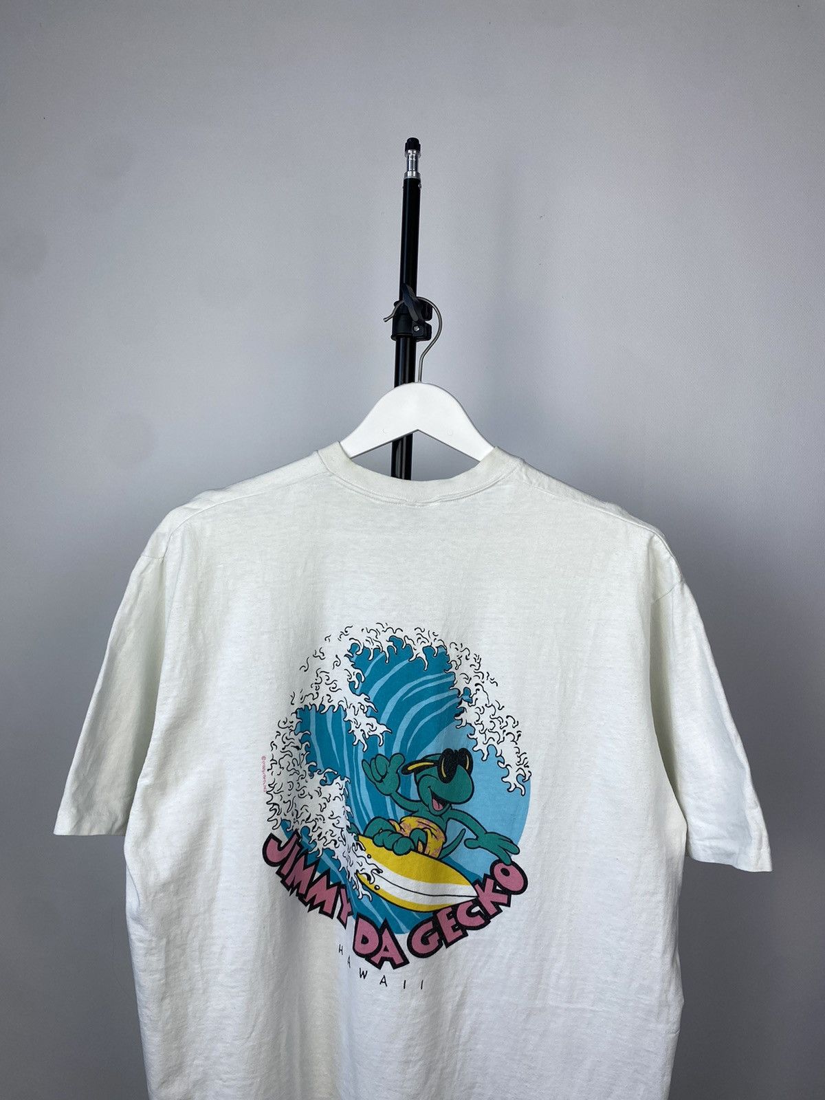 Vintage Crazy Vintage 1980s Hawaii Gecko Graphic T-Shirt Size US XL / EU 56 / 4 - 13 Thumbnail