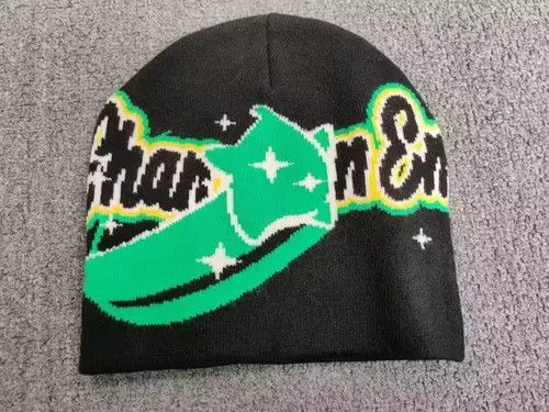 Other Shooting Star Graphic No Cuff Beanie Hat Black Size ONE SIZE - 2 Thumbnail