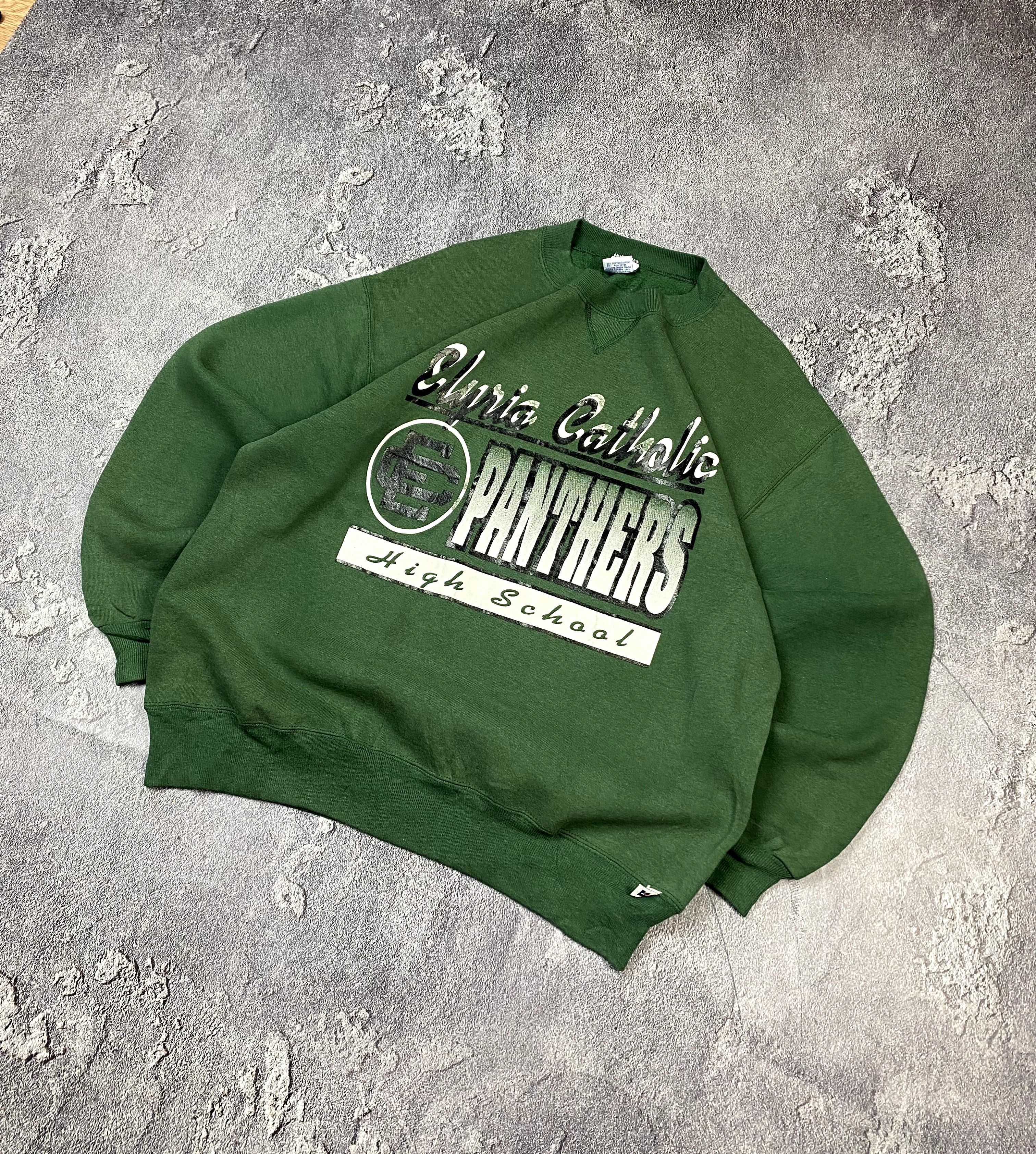 Russell Athletic × Vintage Vintage 90s Russell Athletic Green Sunfaded Sweatshirt Size US XL / EU 56 / 4 - 2 Thumbnail