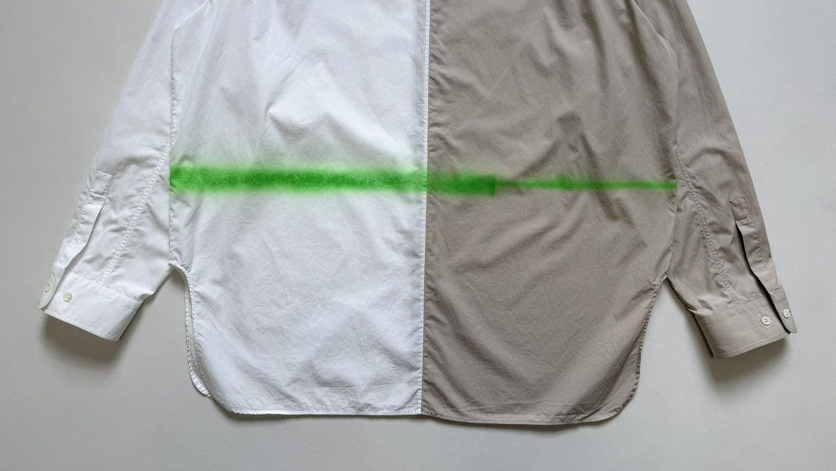 Maison Margiela A/W 17 Sample Split Colour Spray Paint Print Shirt Size US XL / EU 56 / 4 - 16 Thumbnail