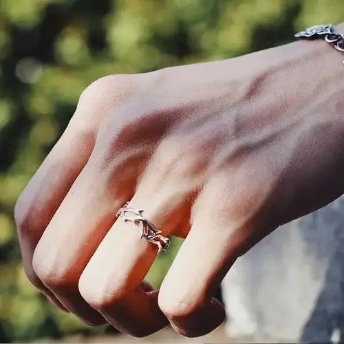 Japanese Brand Punk Irregular Thorns Couple Ring Adjustable Size ONE SIZE - 3 Thumbnail