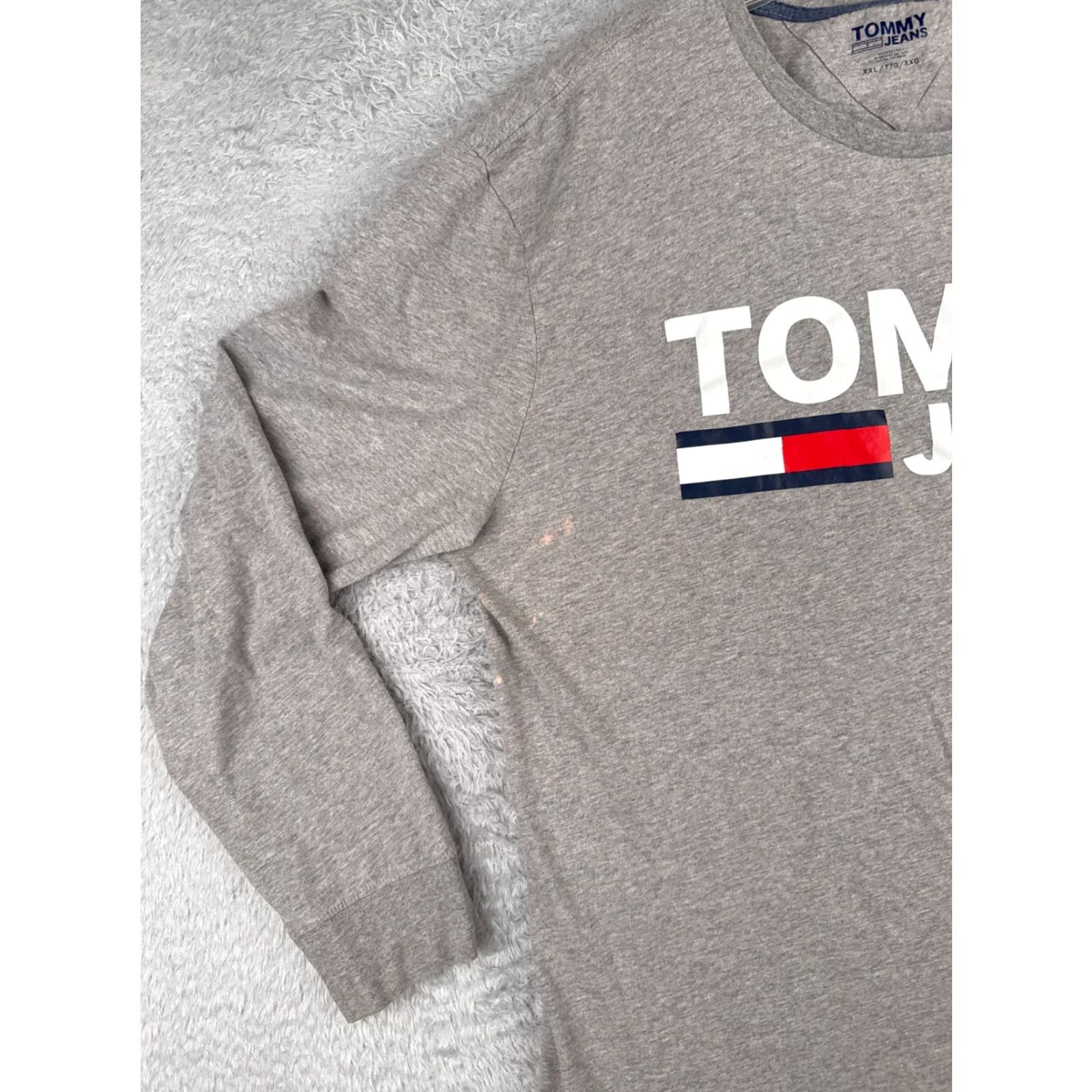Tommy Hilfiger Tommy Hilfiger Shirt Men XL Gray Long Sleeve 100% Cotton Jersey Crew Neck Classic Size US XL / EU 56 / 4 - 3 Thumbnail