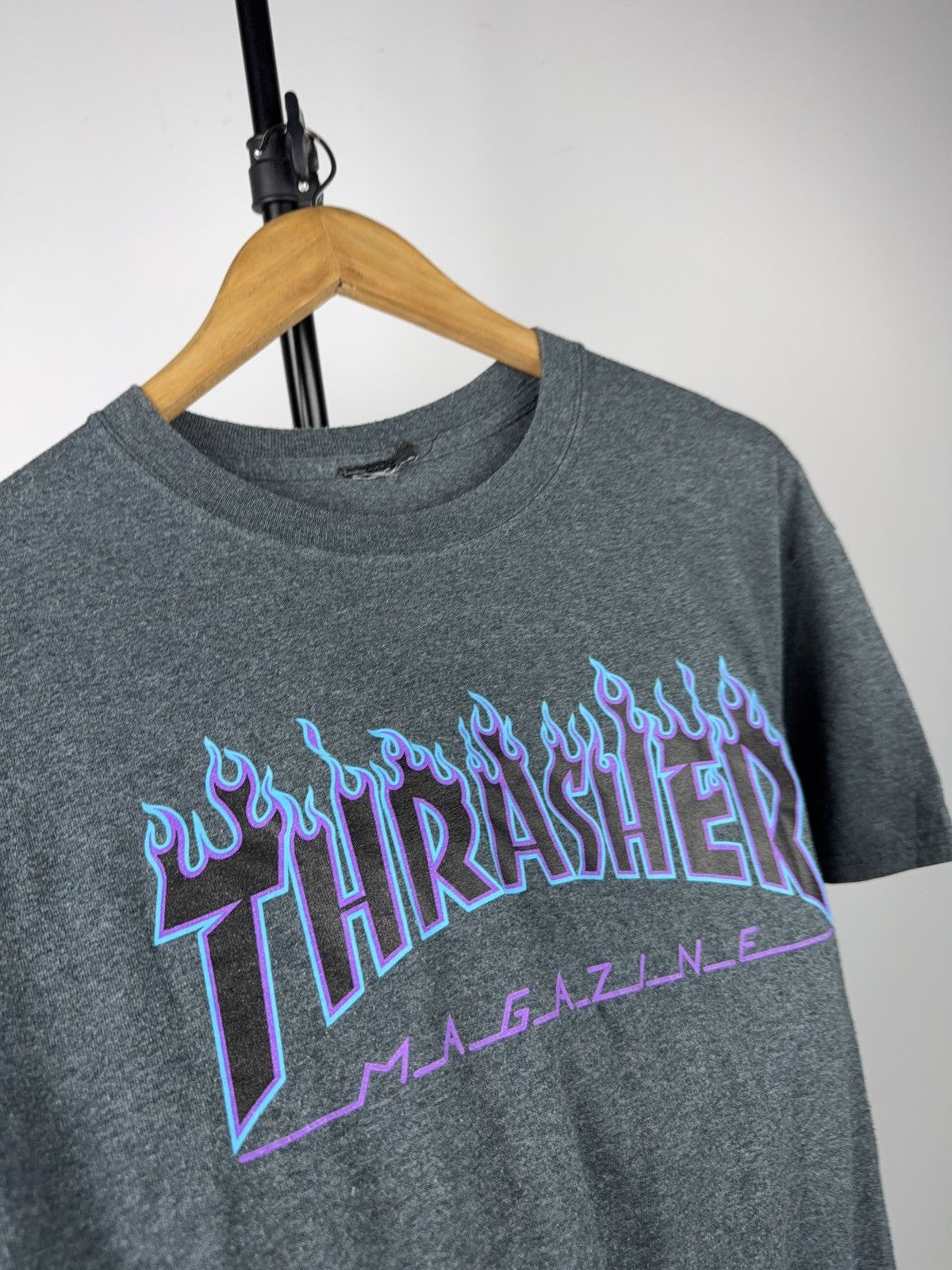 Thrasher Retro 00s Thrasher Magazine SK8 Flame Logo Skate T-Shirt Size US L / EU 52-54 / 3 - 2 Thumbnail