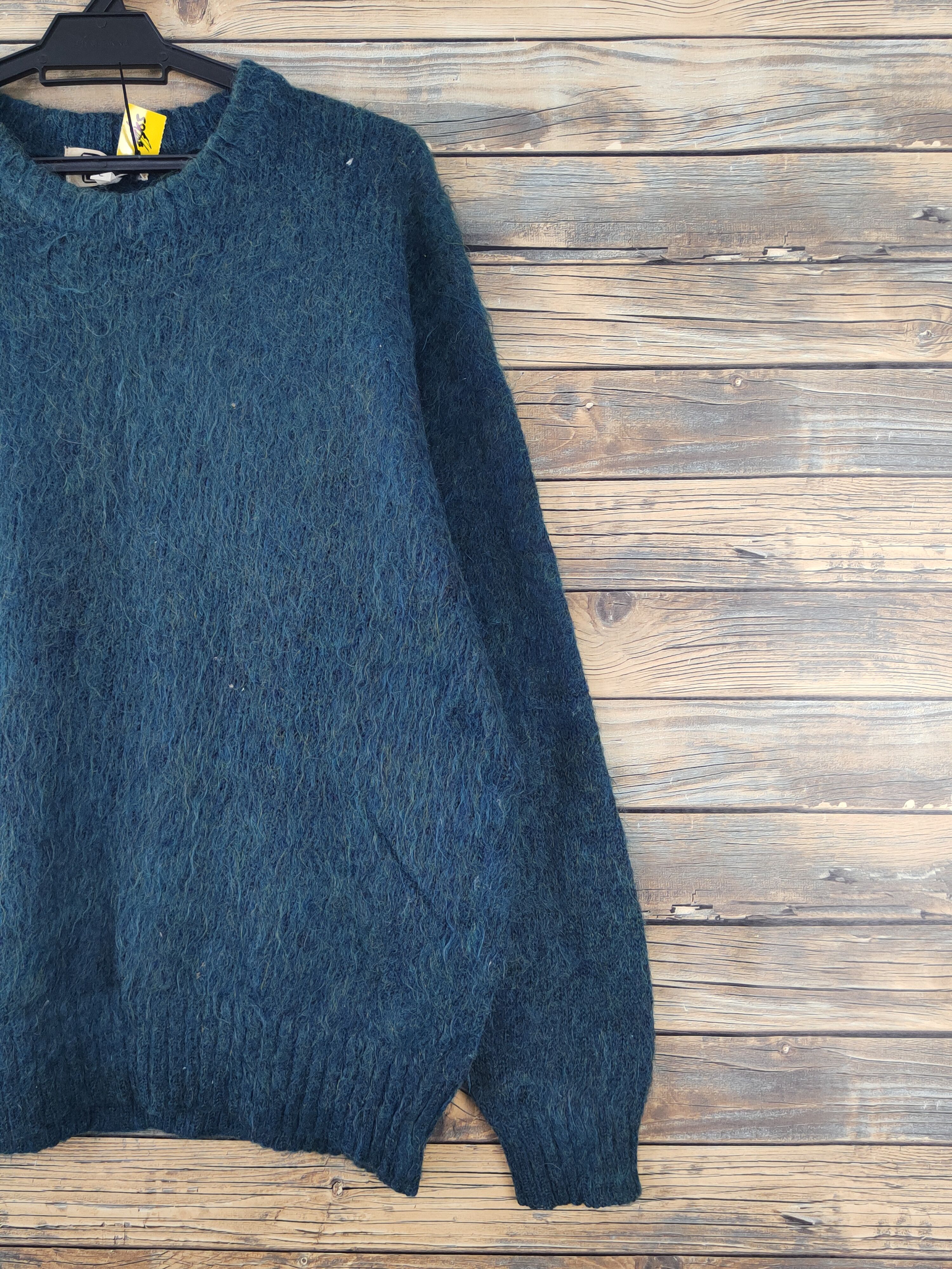 Vintage Gim Green Wool mohair vintage fur Knitwear Sweatshirt #W1828 Size US L / EU 52-54 / 3 - 5 Thumbnail
