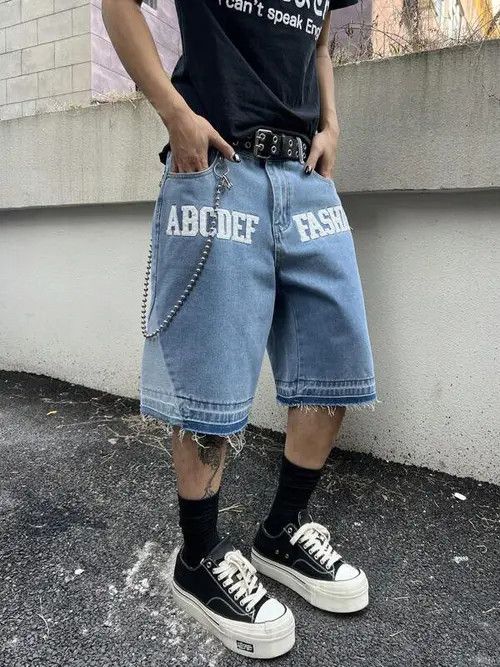 Japanese Brand DRIP vintage jeans Y2K denim shorts jorts Size US 36 / EU 52 - 4 Thumbnail