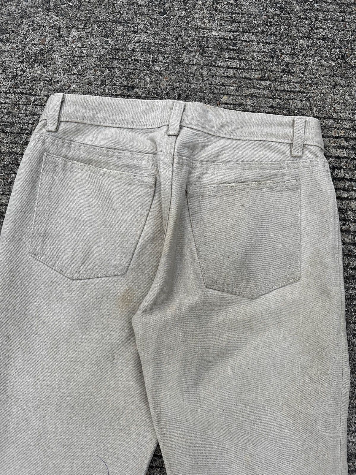 Helmut Lang Helmut Lang Low Waist Boot Cut Cream Denim Size US 27 - 11 Thumbnail