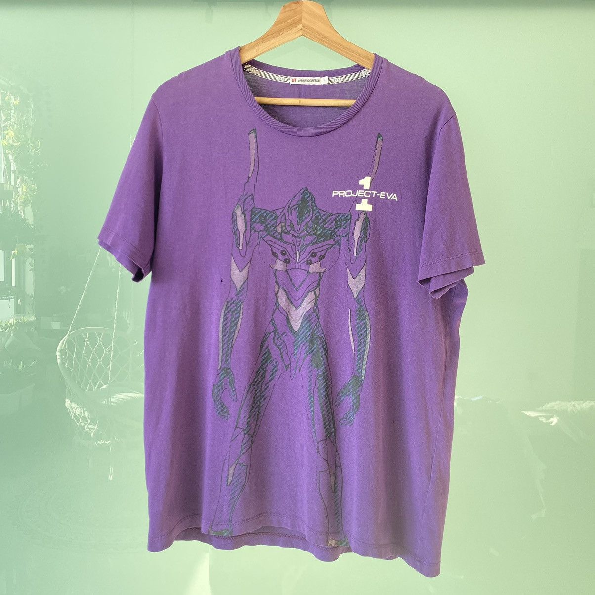 Anime Thrashed Faded Project Eva Neon Genesis Anime ERD GRUNGE TEE Size US L / EU 52-54 / 3 - 1 Thumbnail