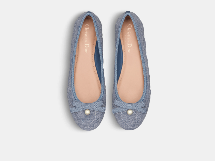 Dior o1w1db10126 KCB940 Ballet Flats in Blue Size US 12 / IT 42 - 3 Thumbnail