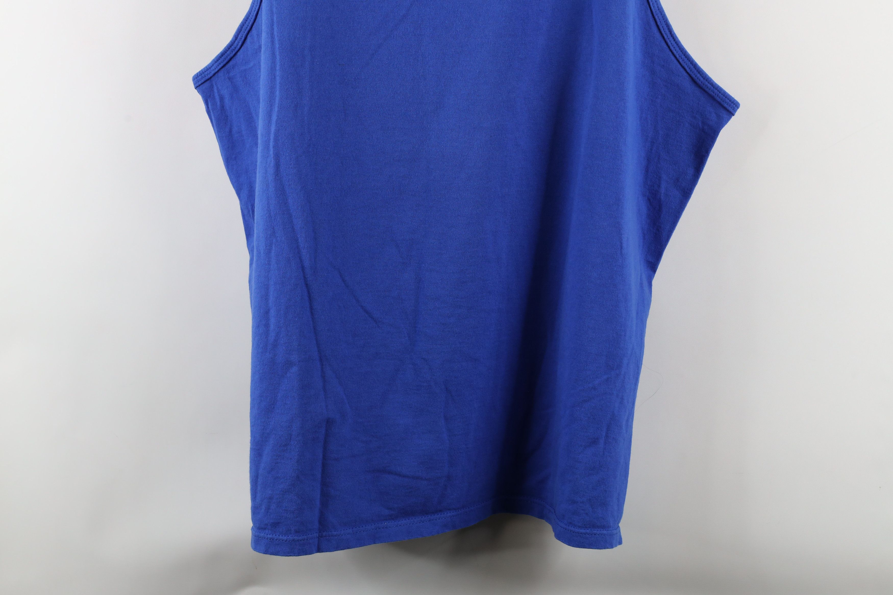 Vintage Vintage 90s Streetwear Tank Top T-Shirt Blue Cotton USA Size US L / EU 52-54 / 3 - 3 Thumbnail