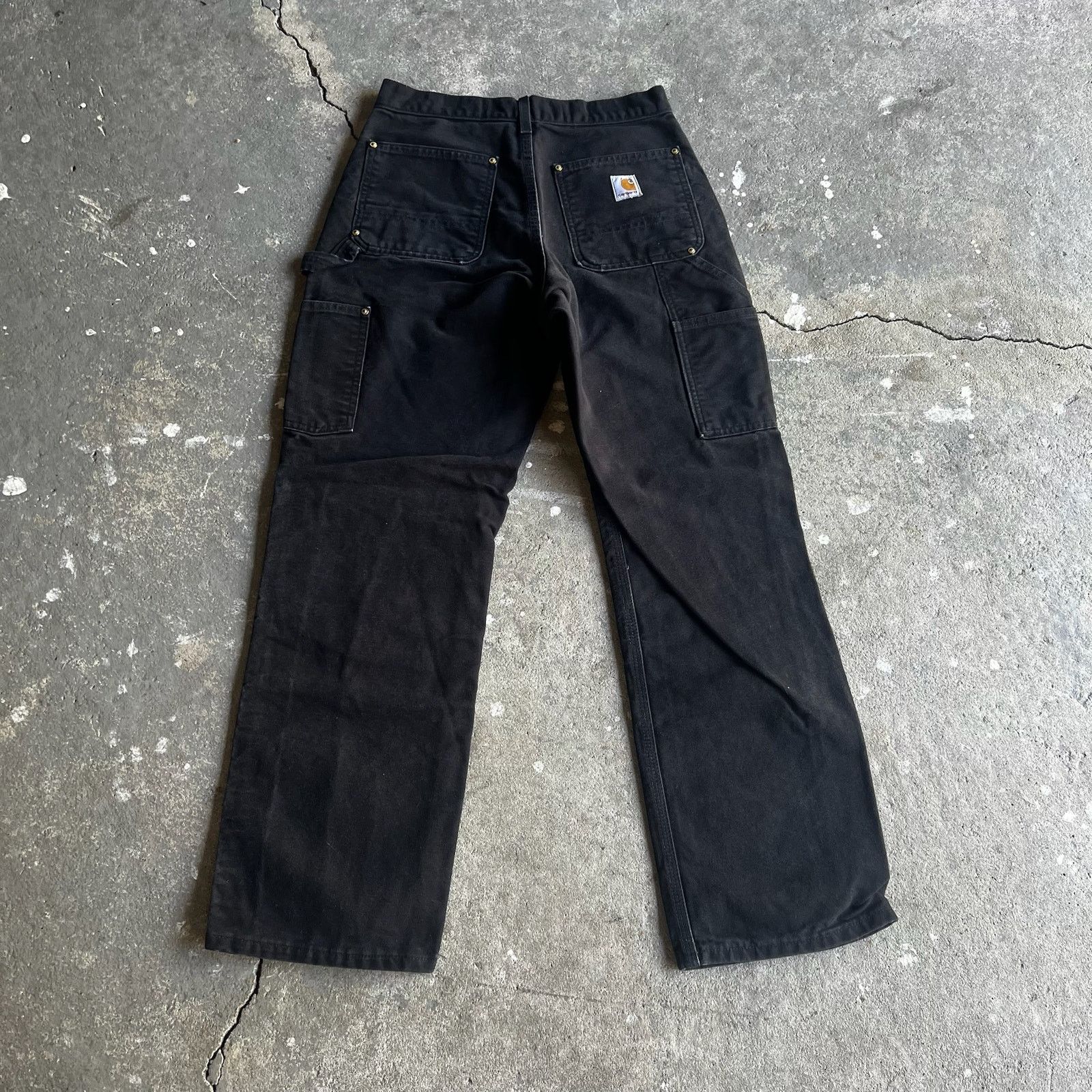 Carhartt × Vintage Carhartt black double knee work wear carpenter pants Size US 27 - 4 Thumbnail