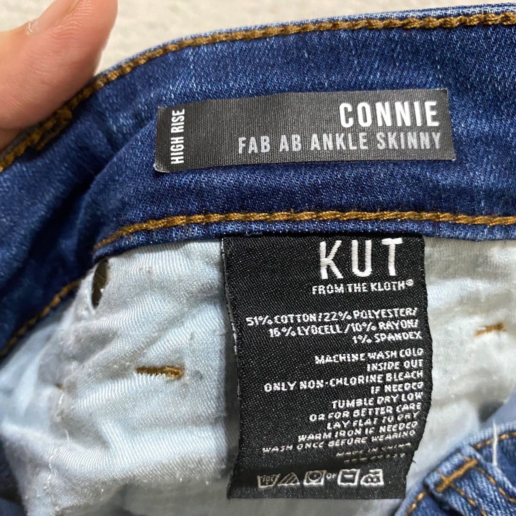 Vintage VINTAGE KUT Womens Jeans Blue Denim High Rise Connie Skinny 8 Regular 27in Inseam 27in 5-Pocket Design Womens Size 30" / US 8 / IT 44 - 4 Thumbnail
