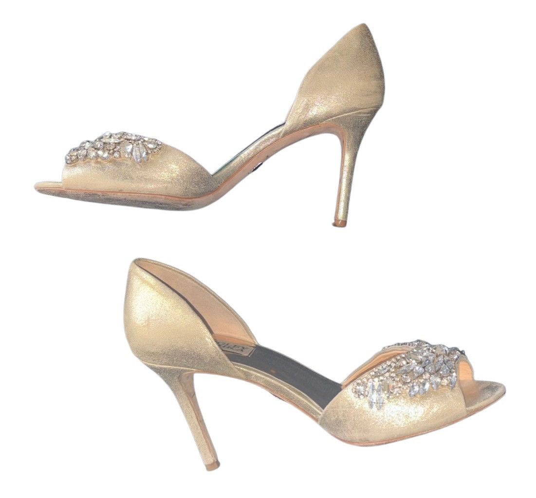 Badgley Mischka Badgley Mischka Crystal Embellished Heels Size US 8.5 / IT 38.5 - 1 Thumbnail
