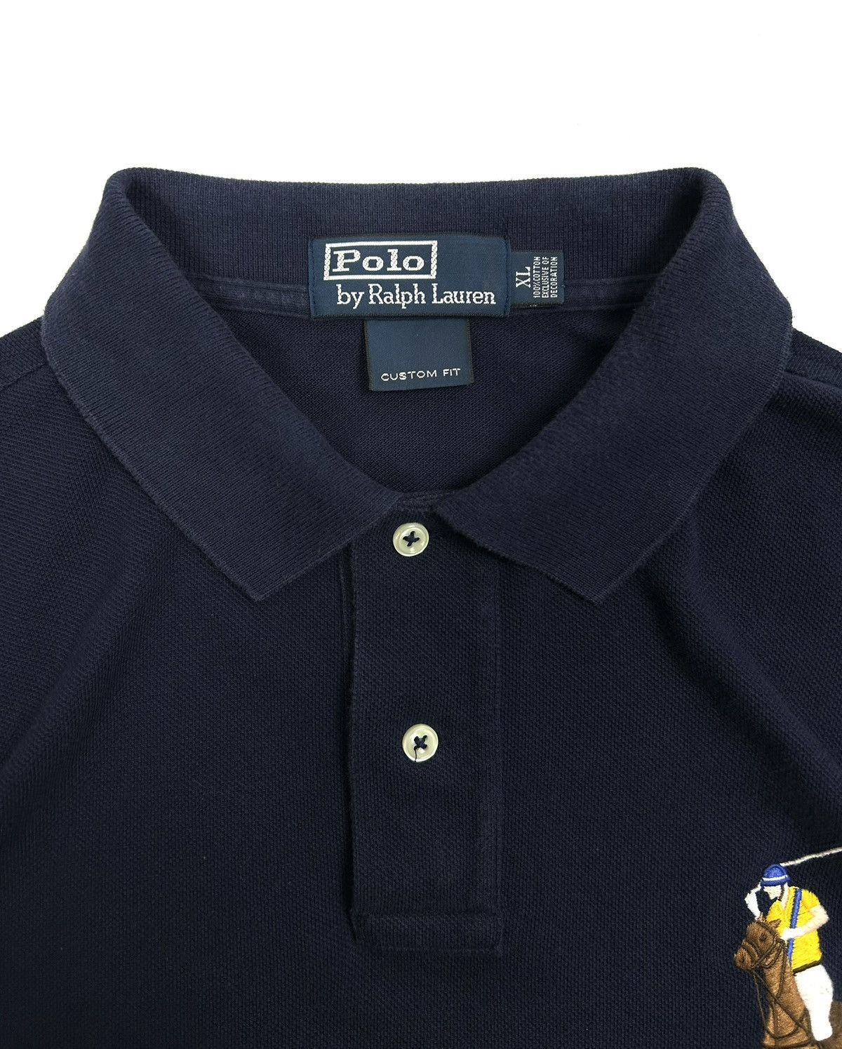Polo Ralph Lauren Vintage Ralph Lauren Polo #3 Rugby Long Sleeve Shirt Navy XL Size US XL / EU 56 / 4 - 8 Thumbnail
