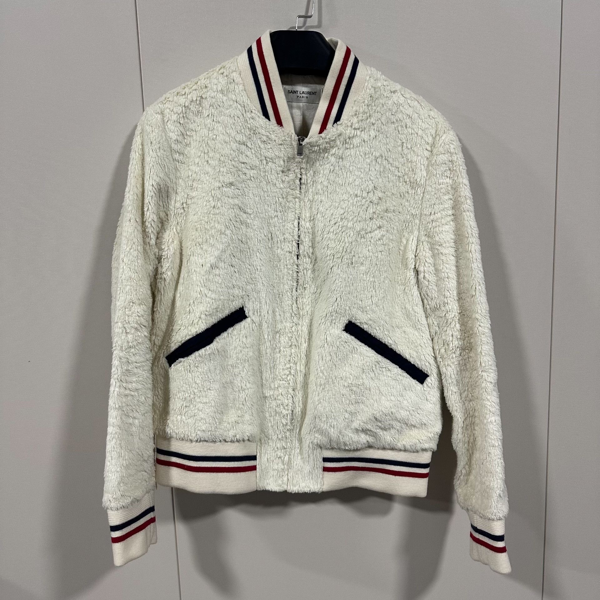 Saint Laurent Paris Saint Laurent Teddy Fleece Varsity Jacket Size US M / EU 48-50 / 2 - 1 Thumbnail