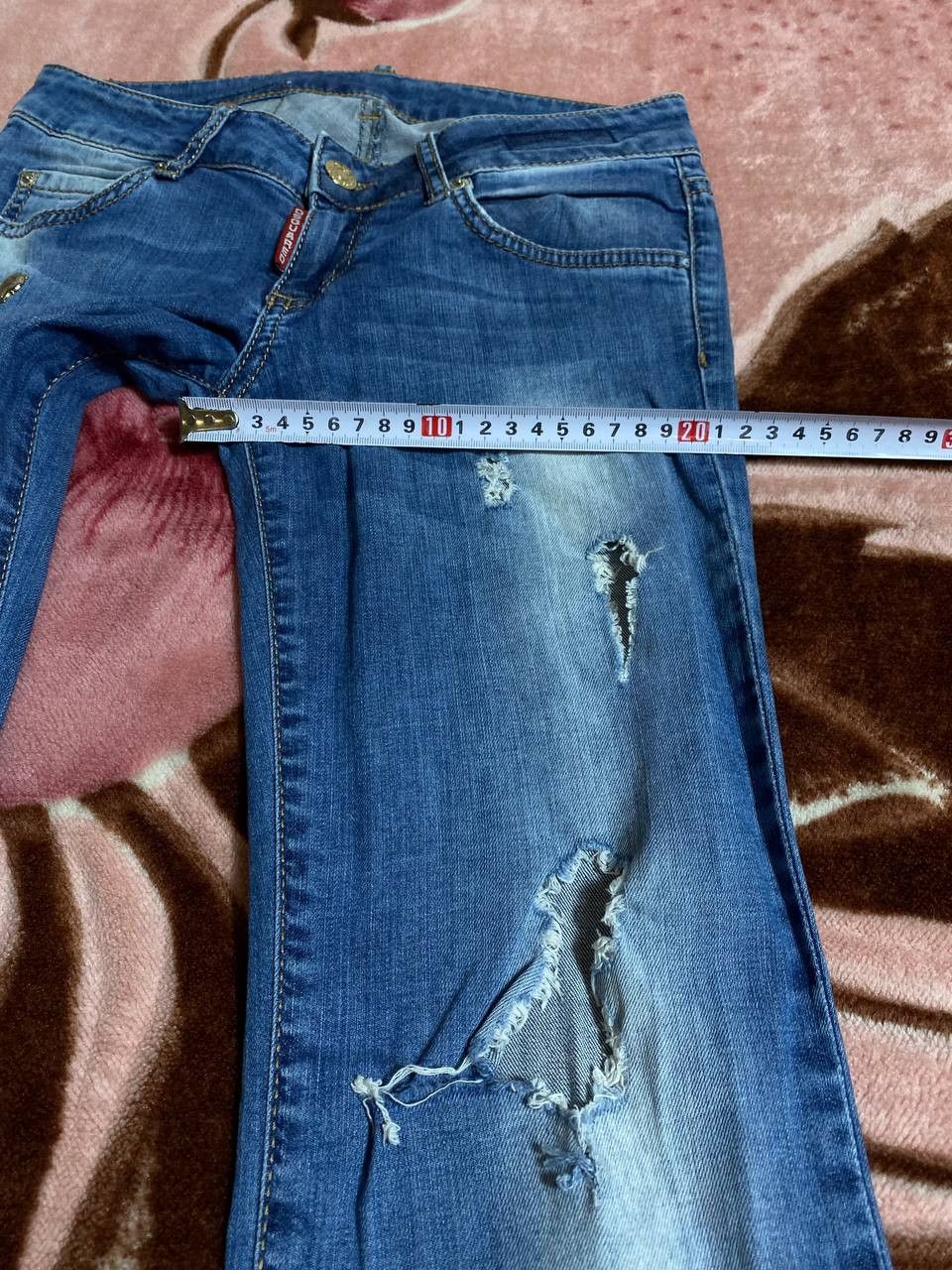 Dsquared2 × Vintage Vintage Dsquared2 Distressed Painted Made in Italy Jeans Size US 27 - 14 Thumbnail