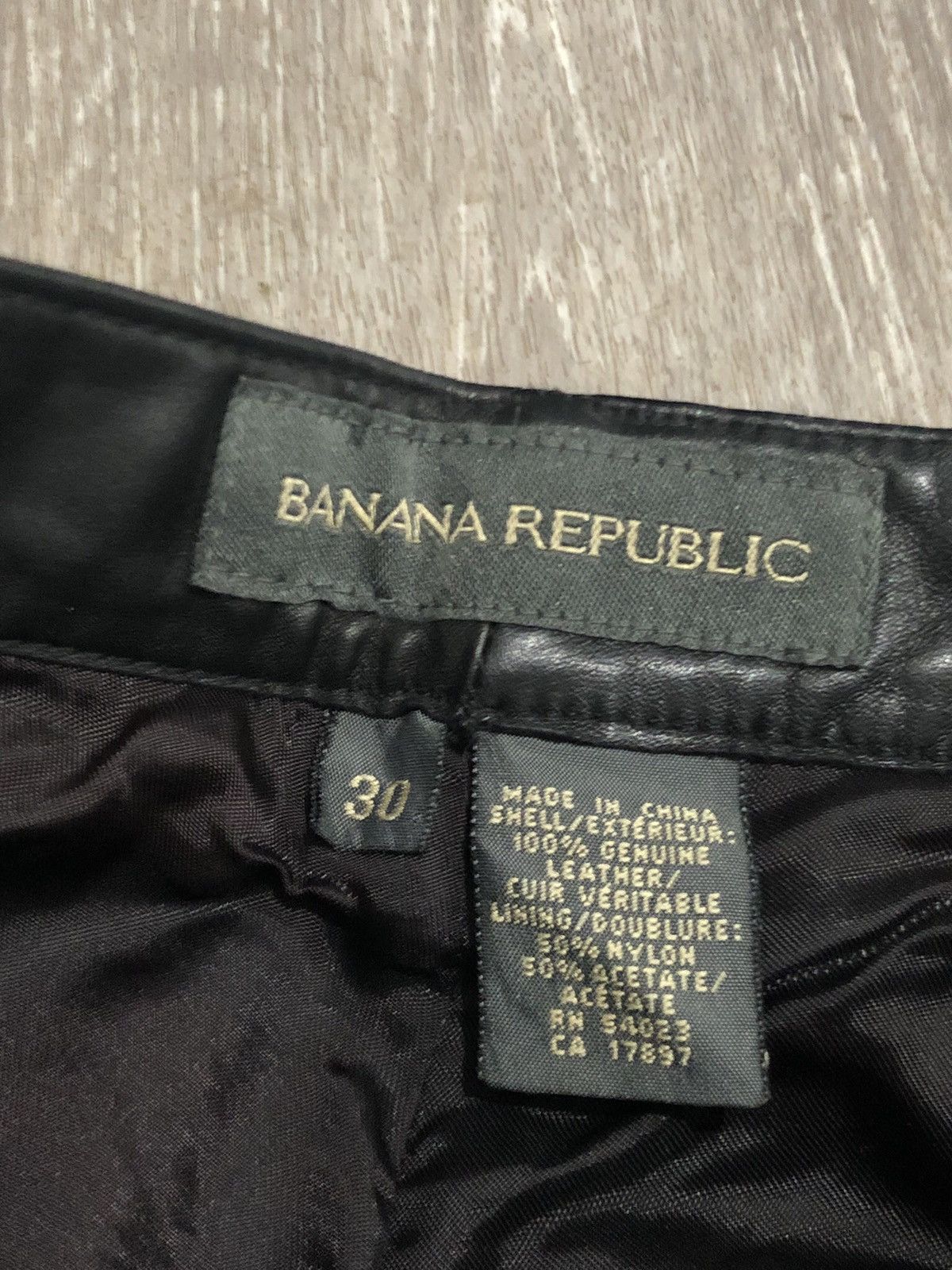 Banana Republic × Vintage Vtg 90s Banana Republic Leather Five Pocket Pants Size US 30 / EU 46 - 7 Thumbnail