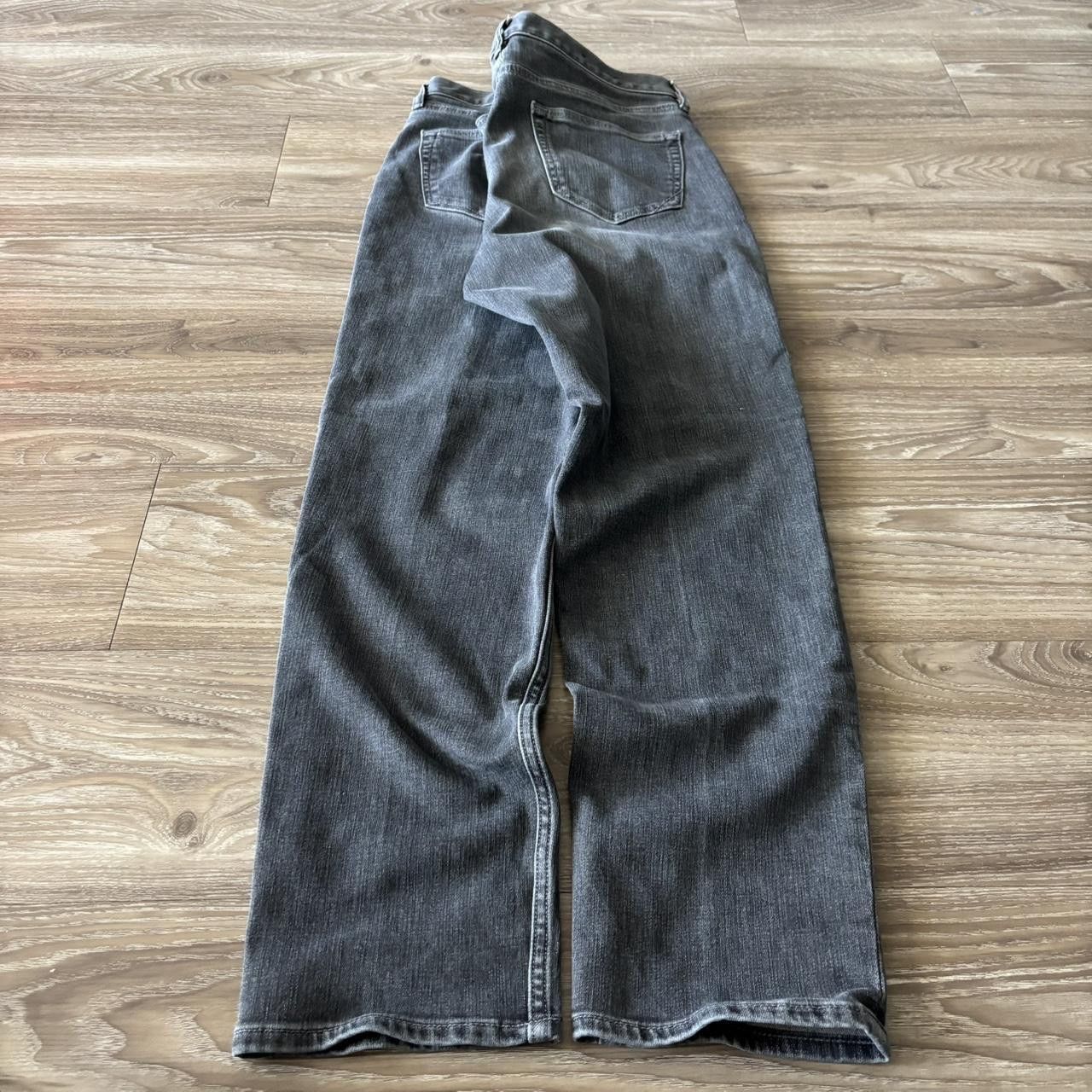 Japanese Brand Crazy Vintage Y2K/2000s Grunge Faded Black Denim Jeans! 33x32 Size US 33 - 4 Thumbnail